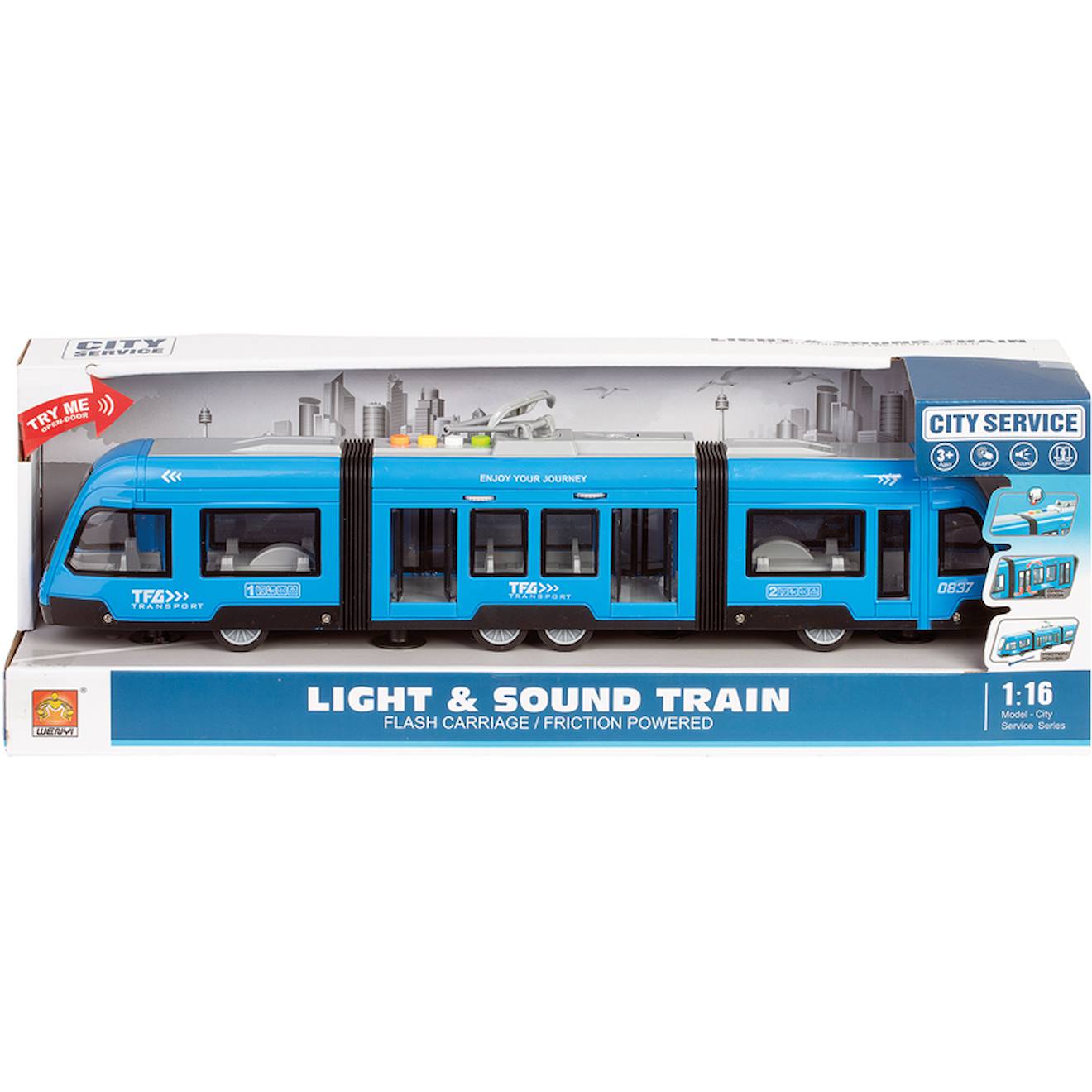 Tramway 45cm Bleu