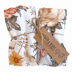 Puériculture-Matelas, accessoires de lange-Lot de 2 langes en viscose de bambou néo vintage