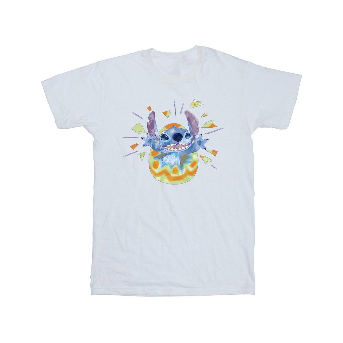 T-shirt Coton Disney Stitch Blanc