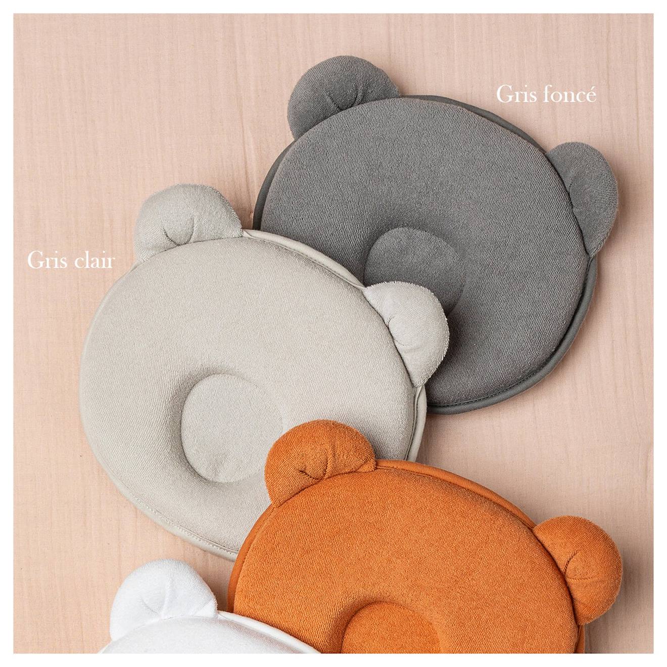 Coussin Cale Tête Bébé P'tit Panda Gris (Candide) - Image 2