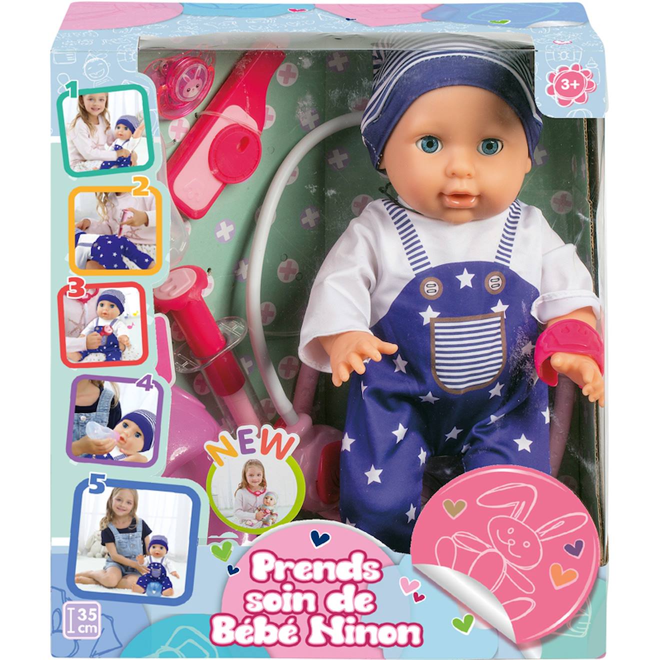 Bébé Ninon Poupon Intéractif Multicolore