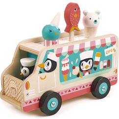 Jouet-Jeux d'imitation-Chariot de crème glacée pingouins