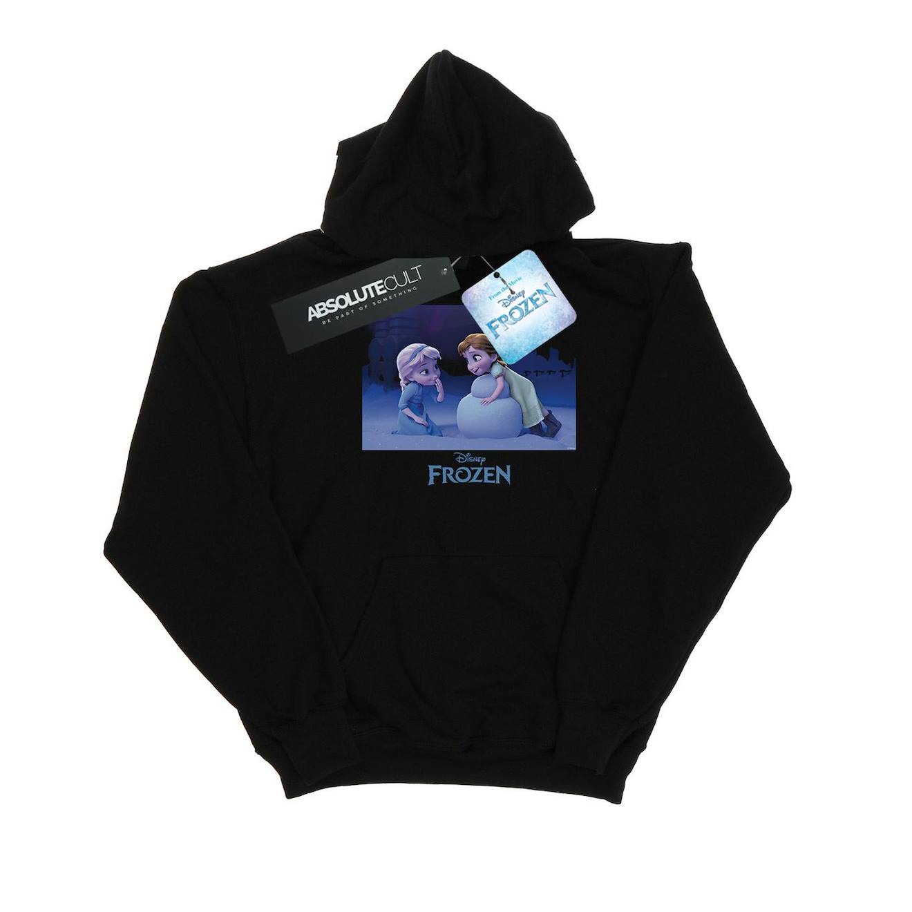 Sweat À Capuche Coton Disney Frozen Build A Snowman Noir