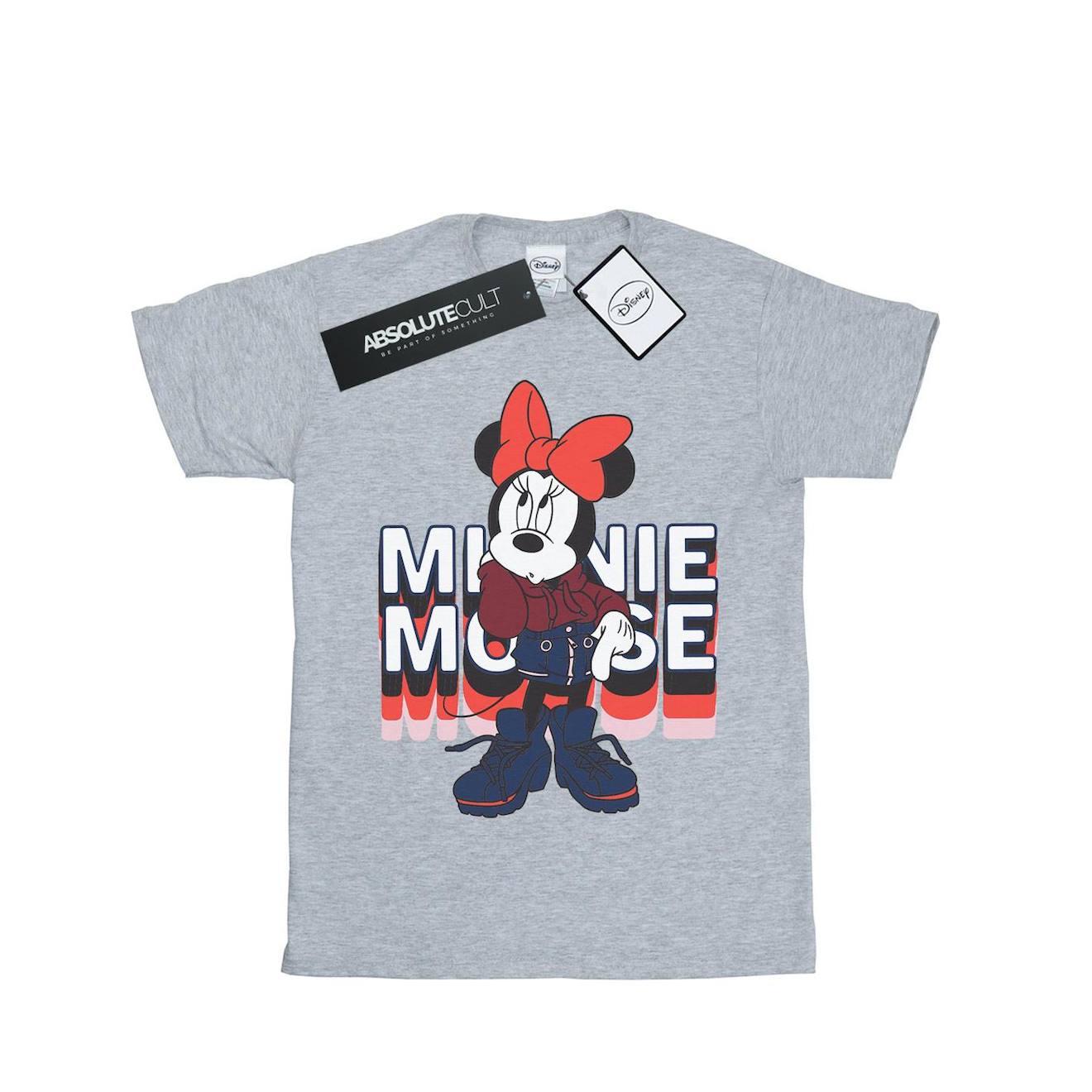 T-shirt Coton Disney In Hoodie Gris Chiné
