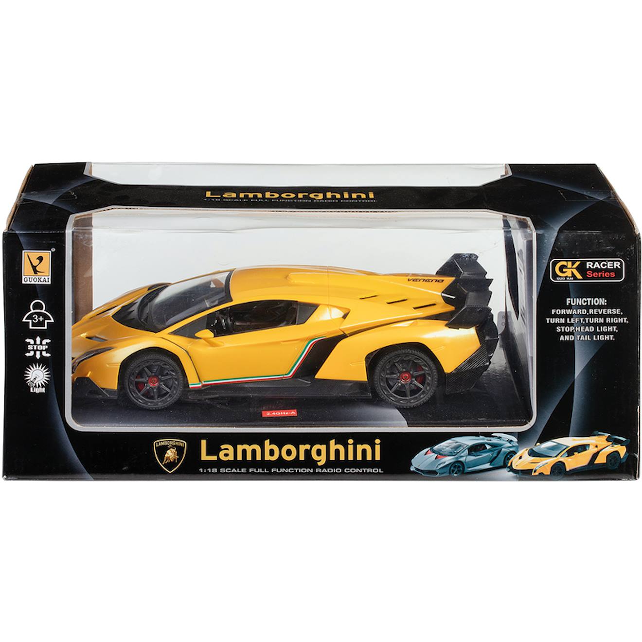 Voiture Radio-commandée 1/18ème Lamborghini Veneno Jaune
