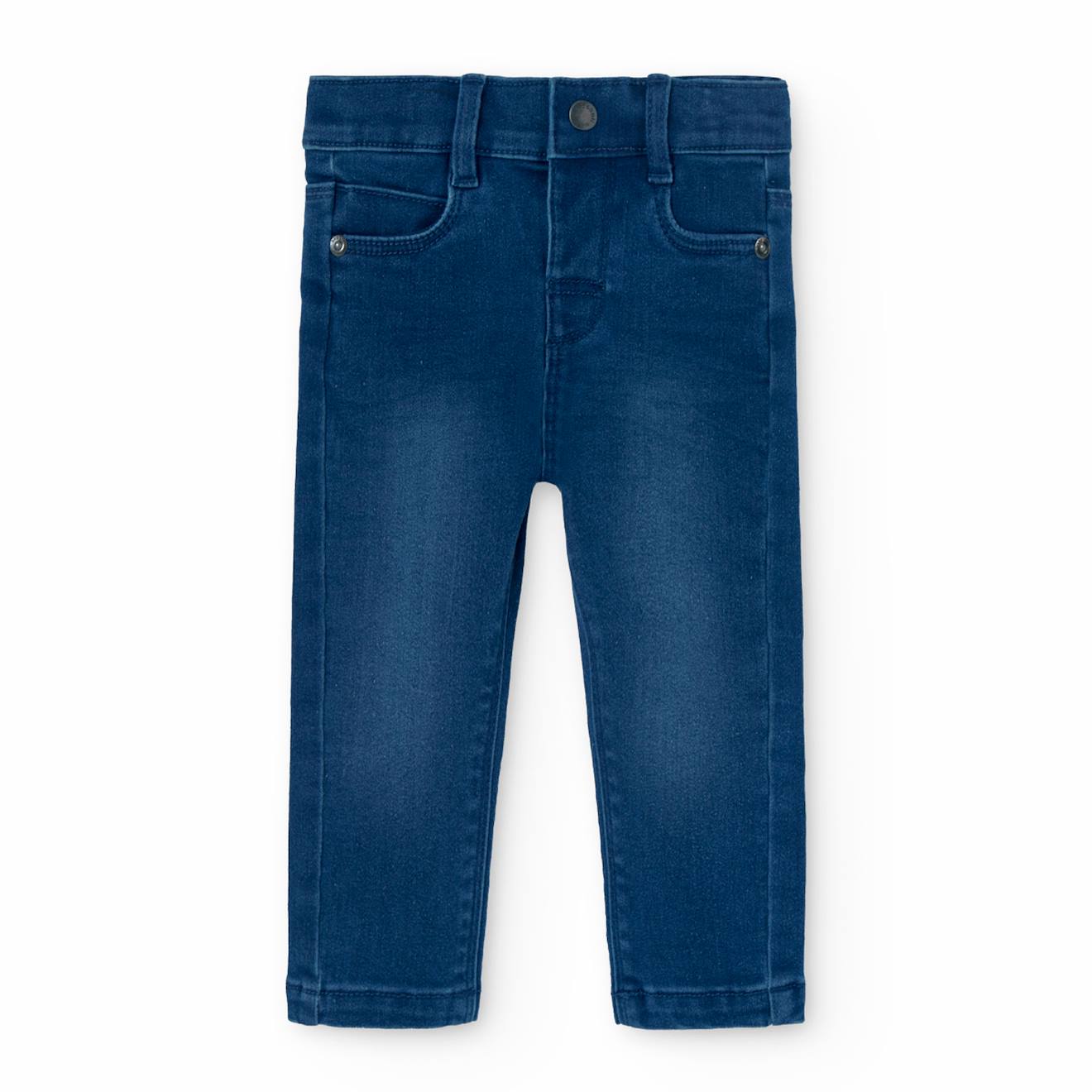 Jean À Cinq Poches Avec Passants À La Taille Bleu
