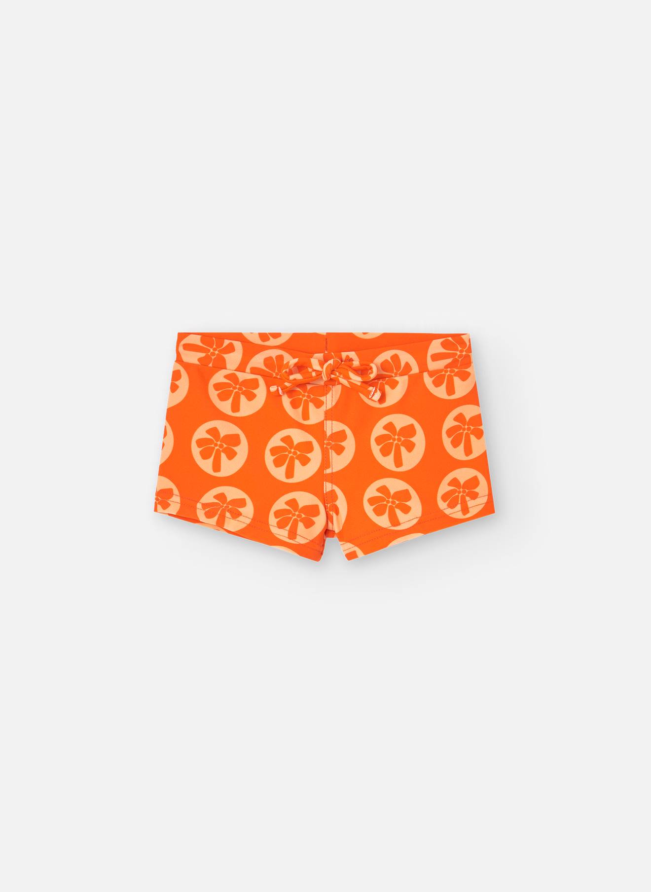 Boxer Avec Imprimé Fantaisie Et Cordon De Réglage Orange
