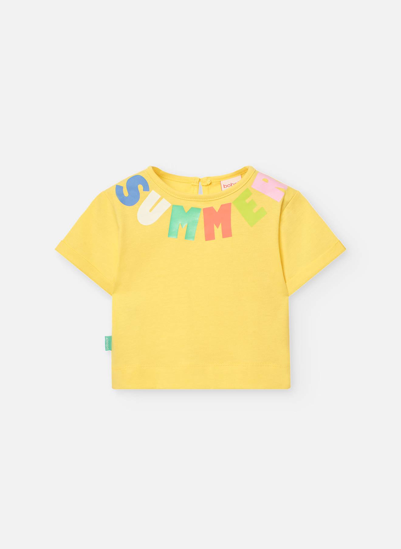 T-shirt À Manches Courtes Avec Col Rond Jaune