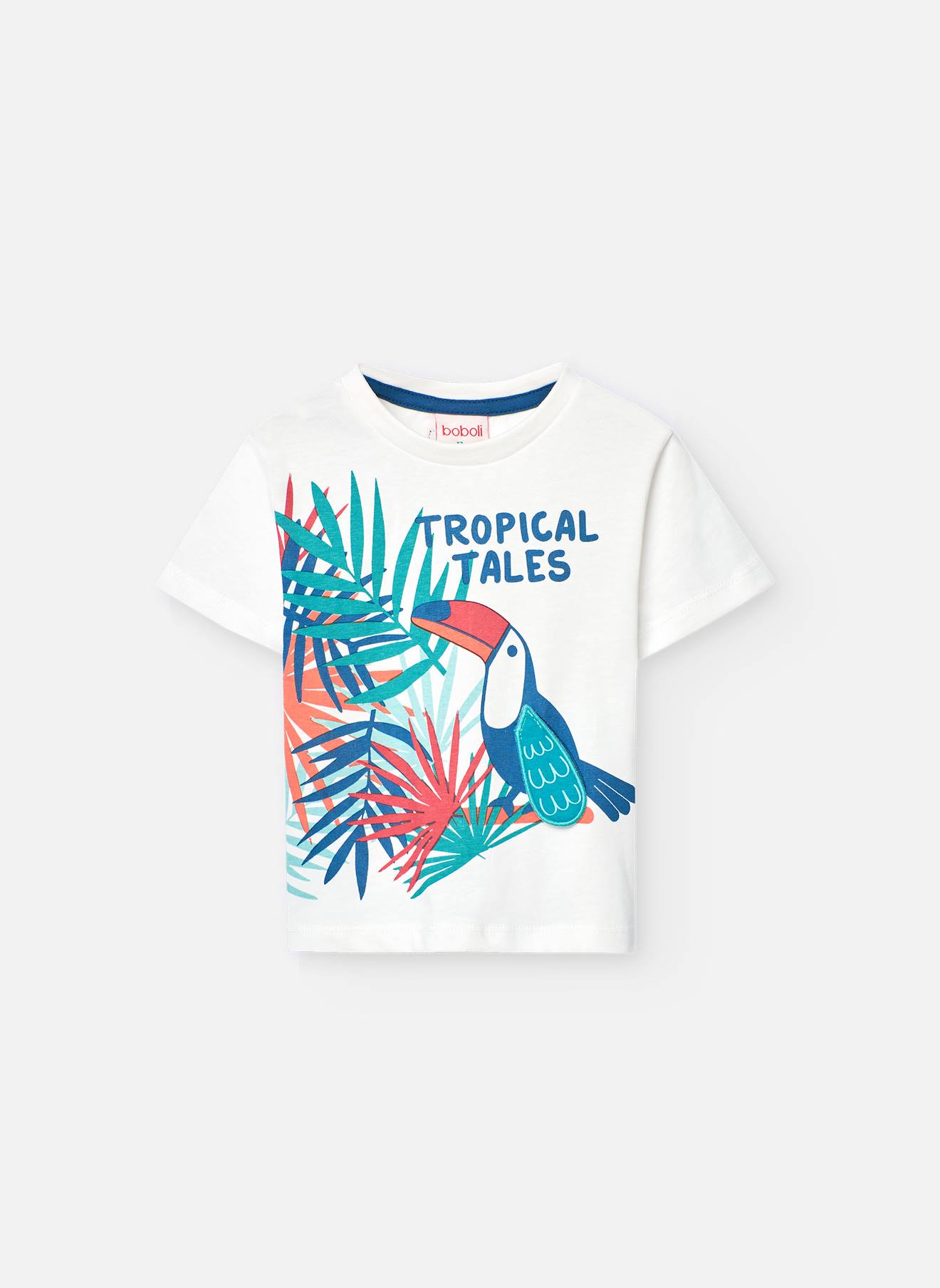 T-shirt À Manches Courtes Avec Col Rond Blanc