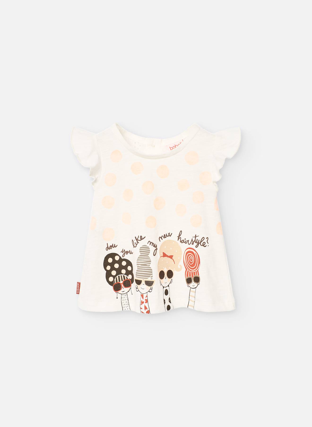 T-shirt En Coton Avec Dessin Frontal Blanc