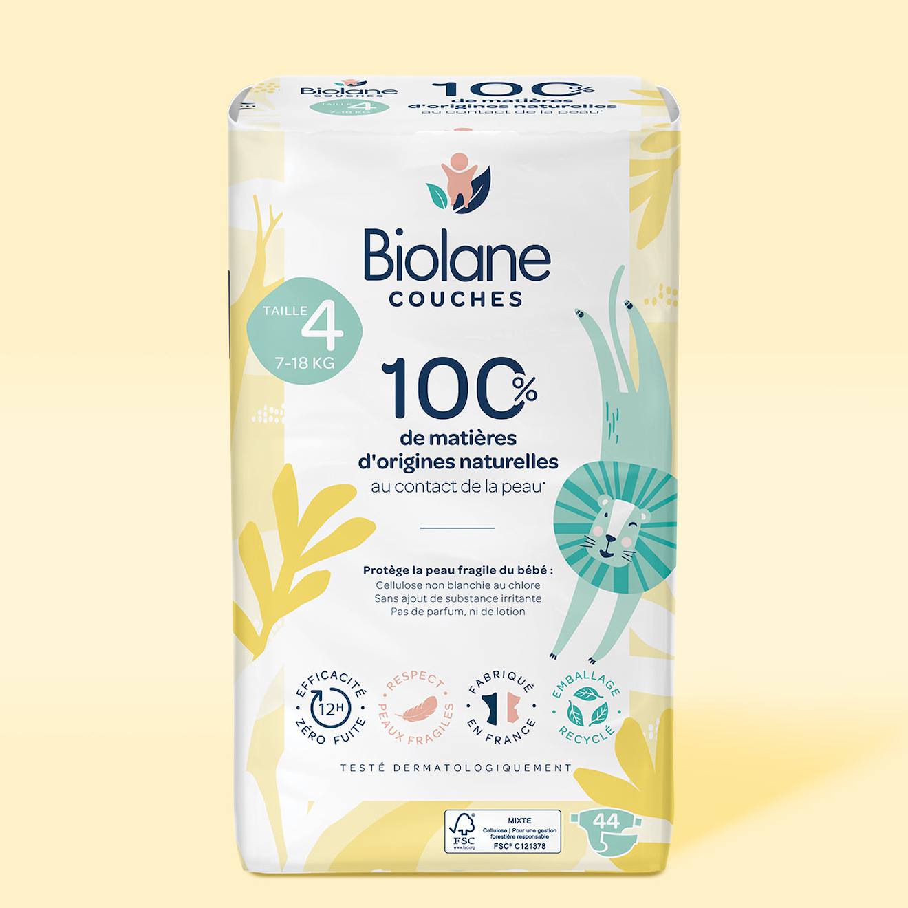 Couches Écologiques Taille 4 De 7 À 18kg Blanc