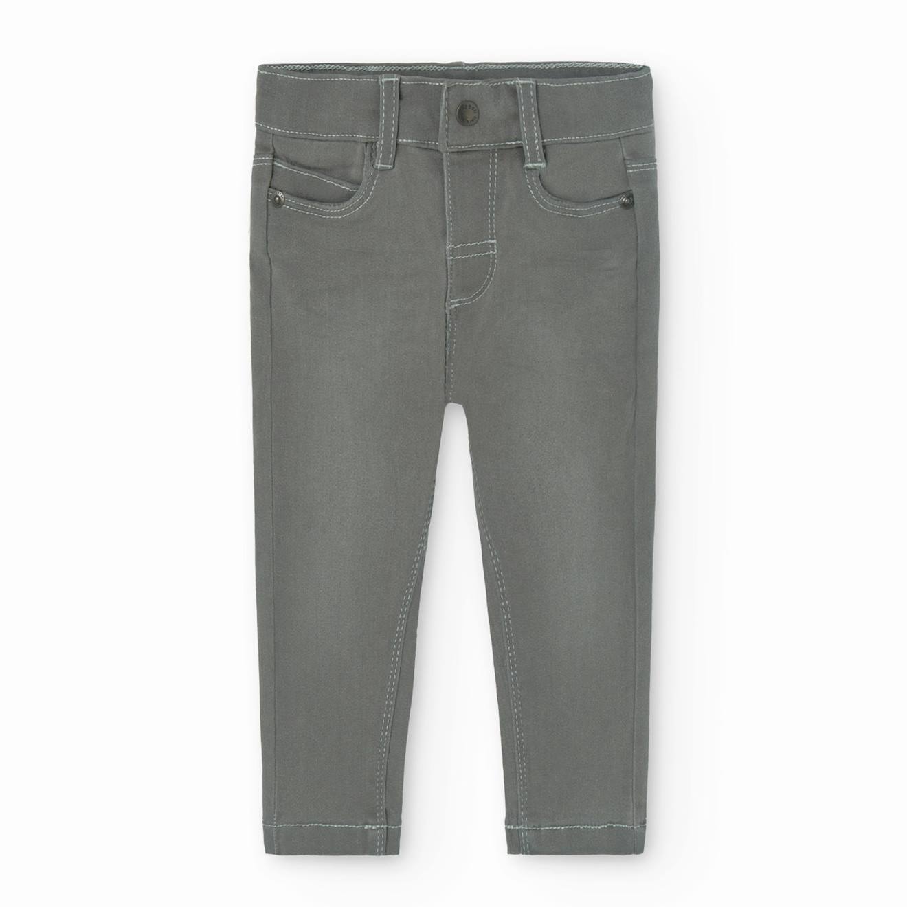 Jean À Cinq Poches Avec Passants À La Taille Gris