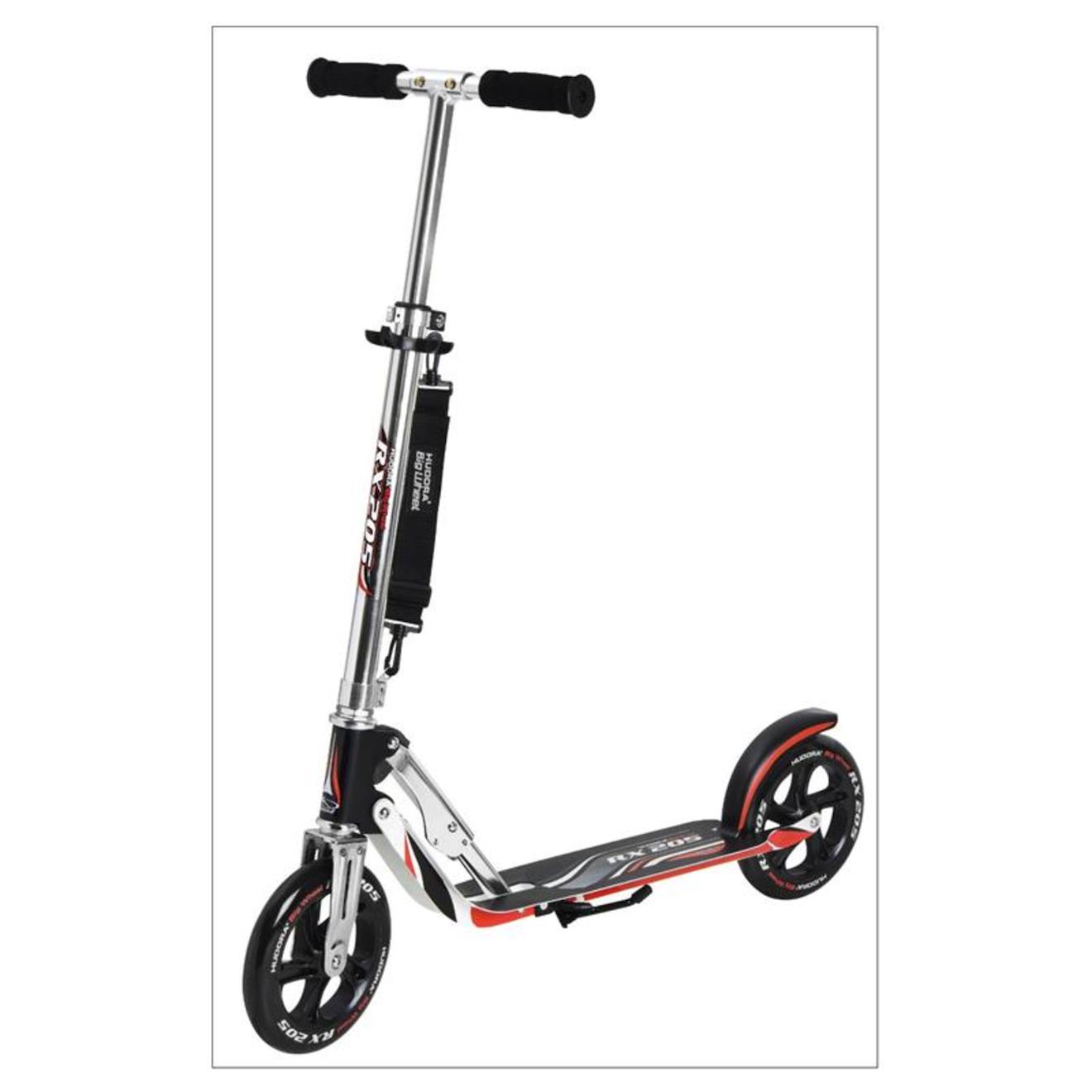 Trottinette Aluminium Big Wheel Rx 205. Noir Et Rouge Argent