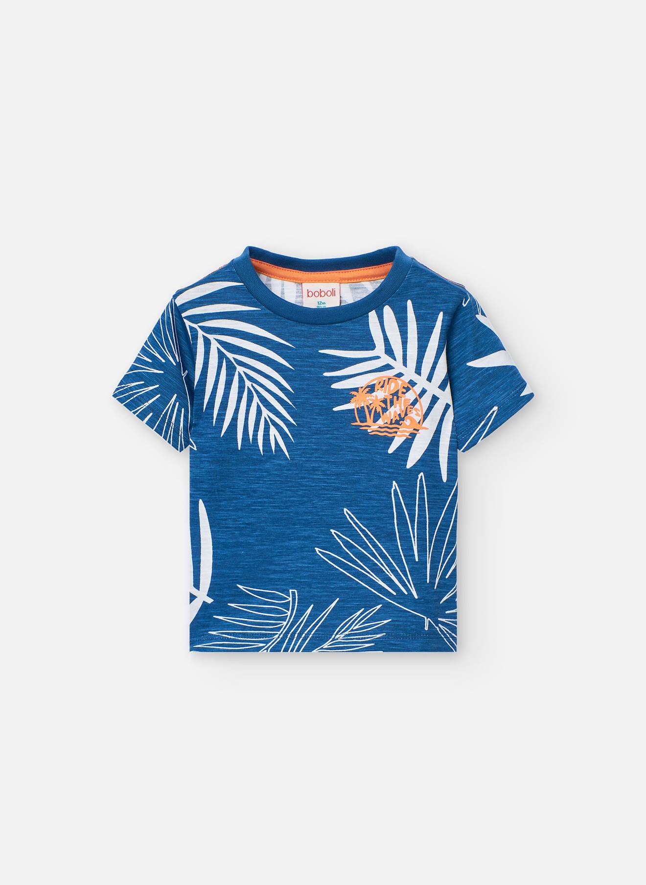 T-shirt Imprimé À Manches Courtes Bleu