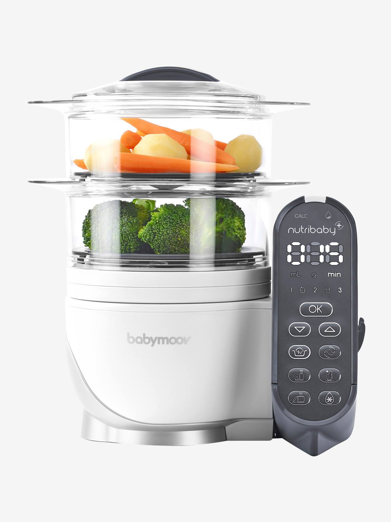 Robot Multifonction Babymoov Nutribaby Preparateur Culinaire Cuiseur Et Mixeur Gris Fonce Babymoov