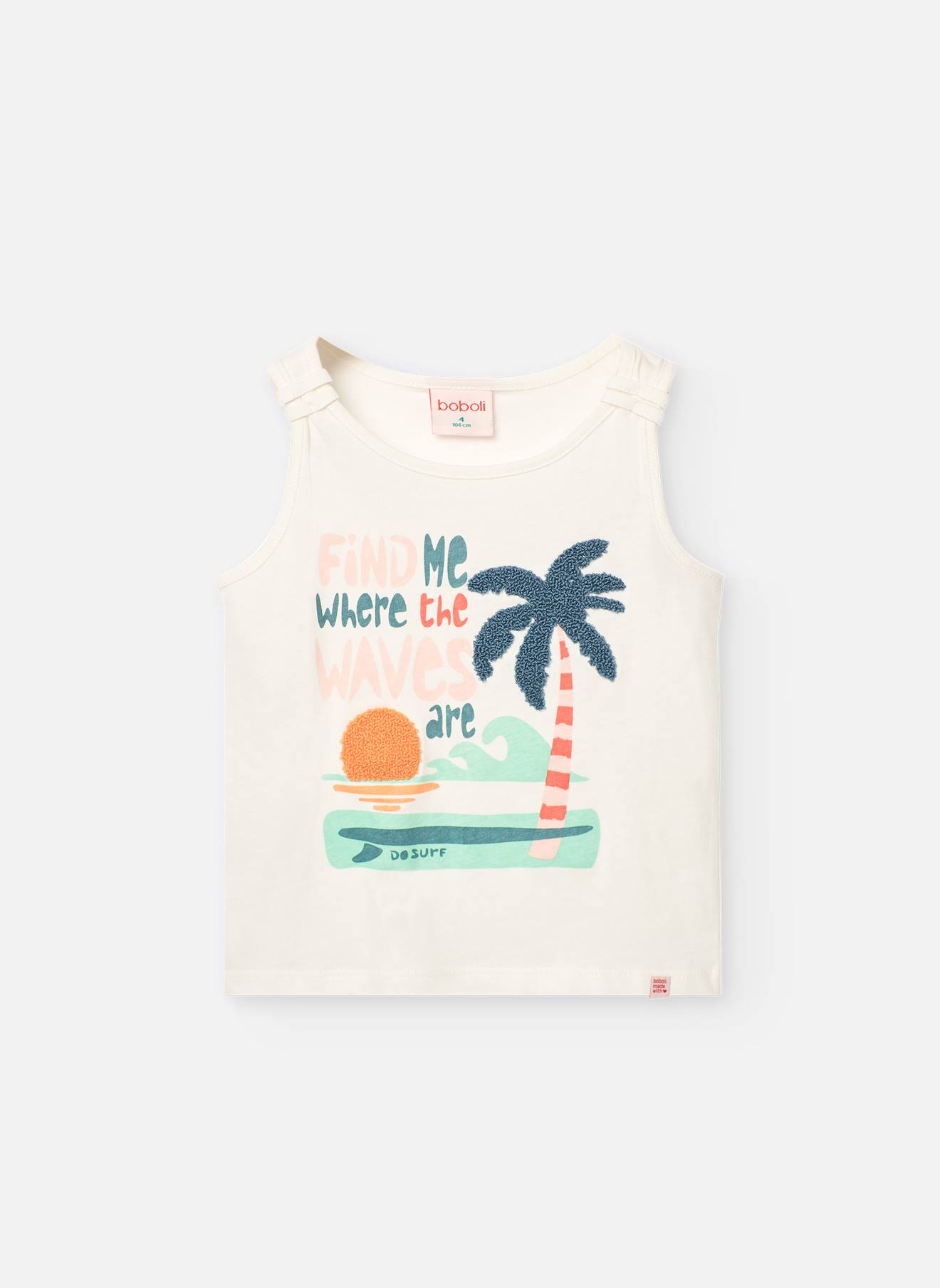 T-shirt En Coton Avec Dessin Frontal Blanc