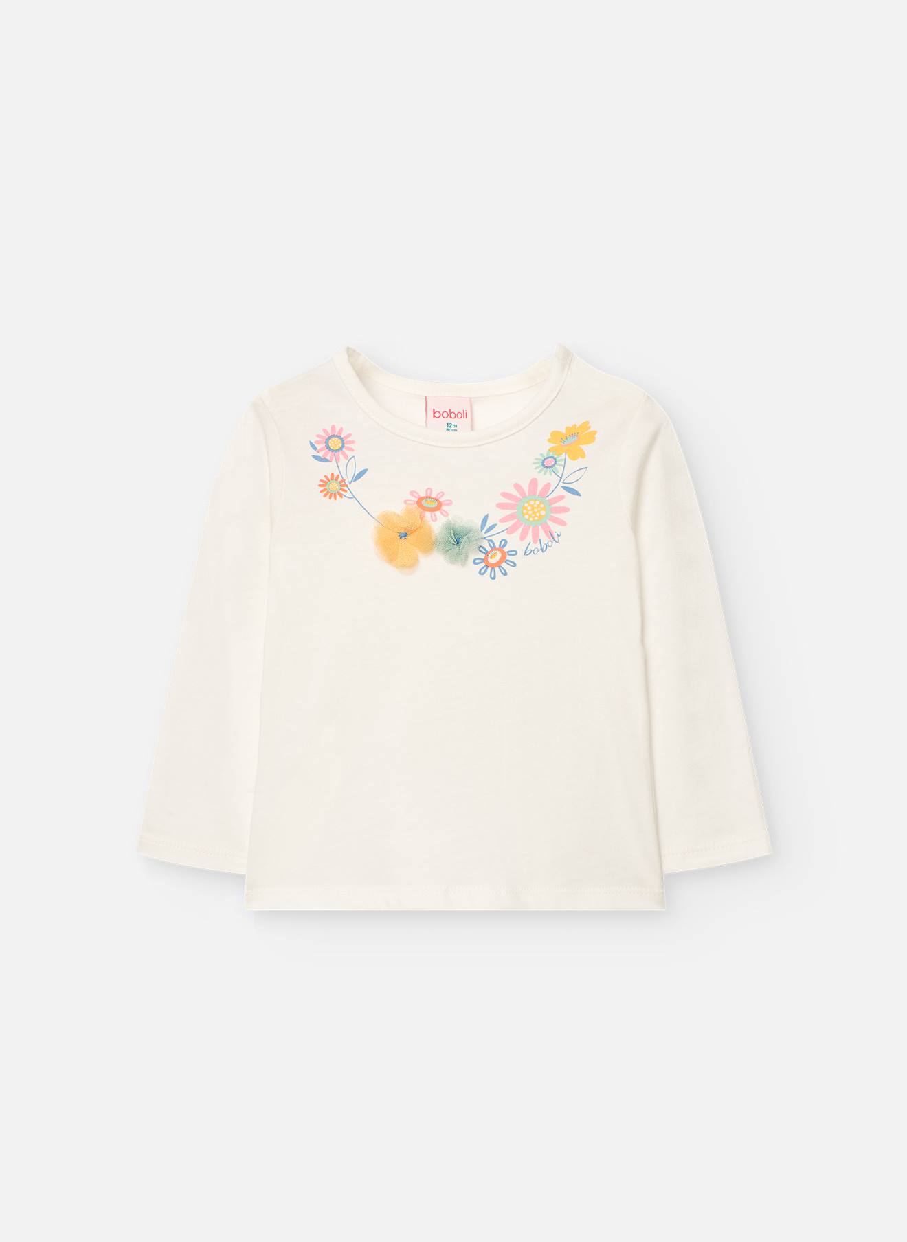 T-shirt En Coton Avec Dessin Frontal Blanc