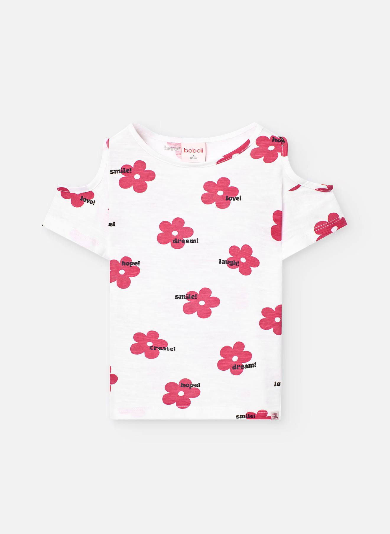 T-shirt À Manches Courtes Avec Col Bateau Blanc
