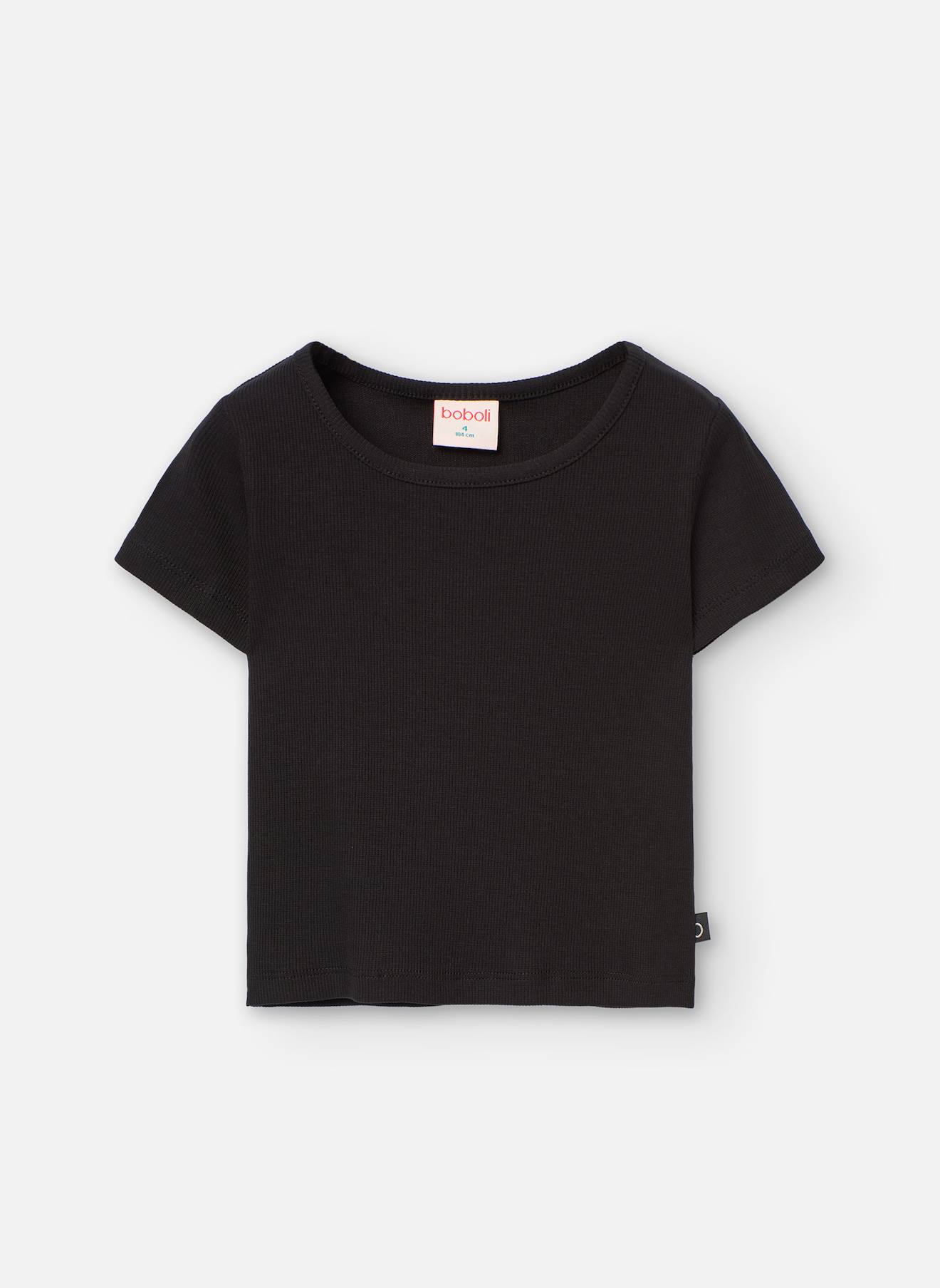 T-shirt À Manches Courtes Avec Col Rond Noir