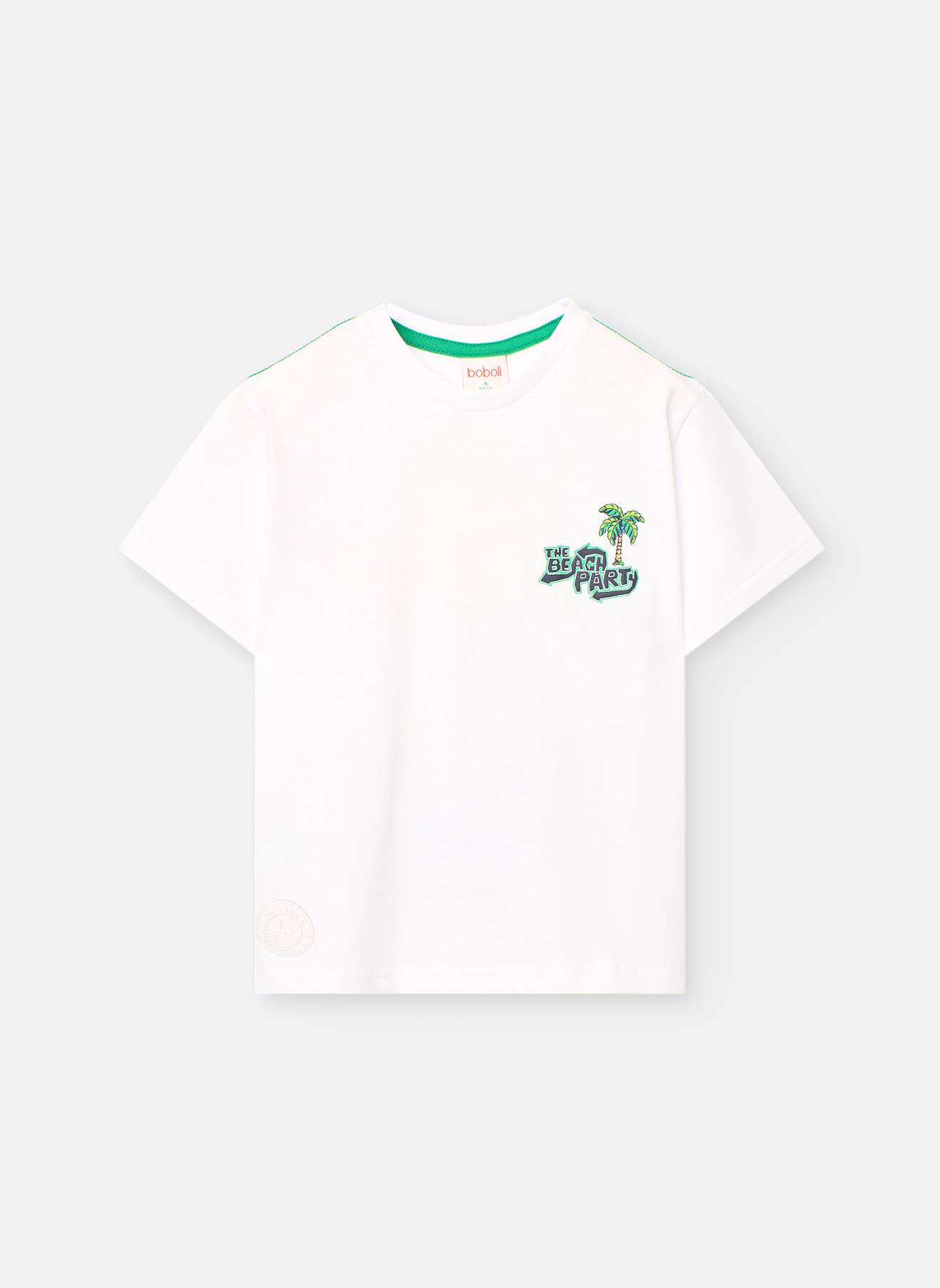 T-shirt À Manches Courtes Avec Col Rond Blanc