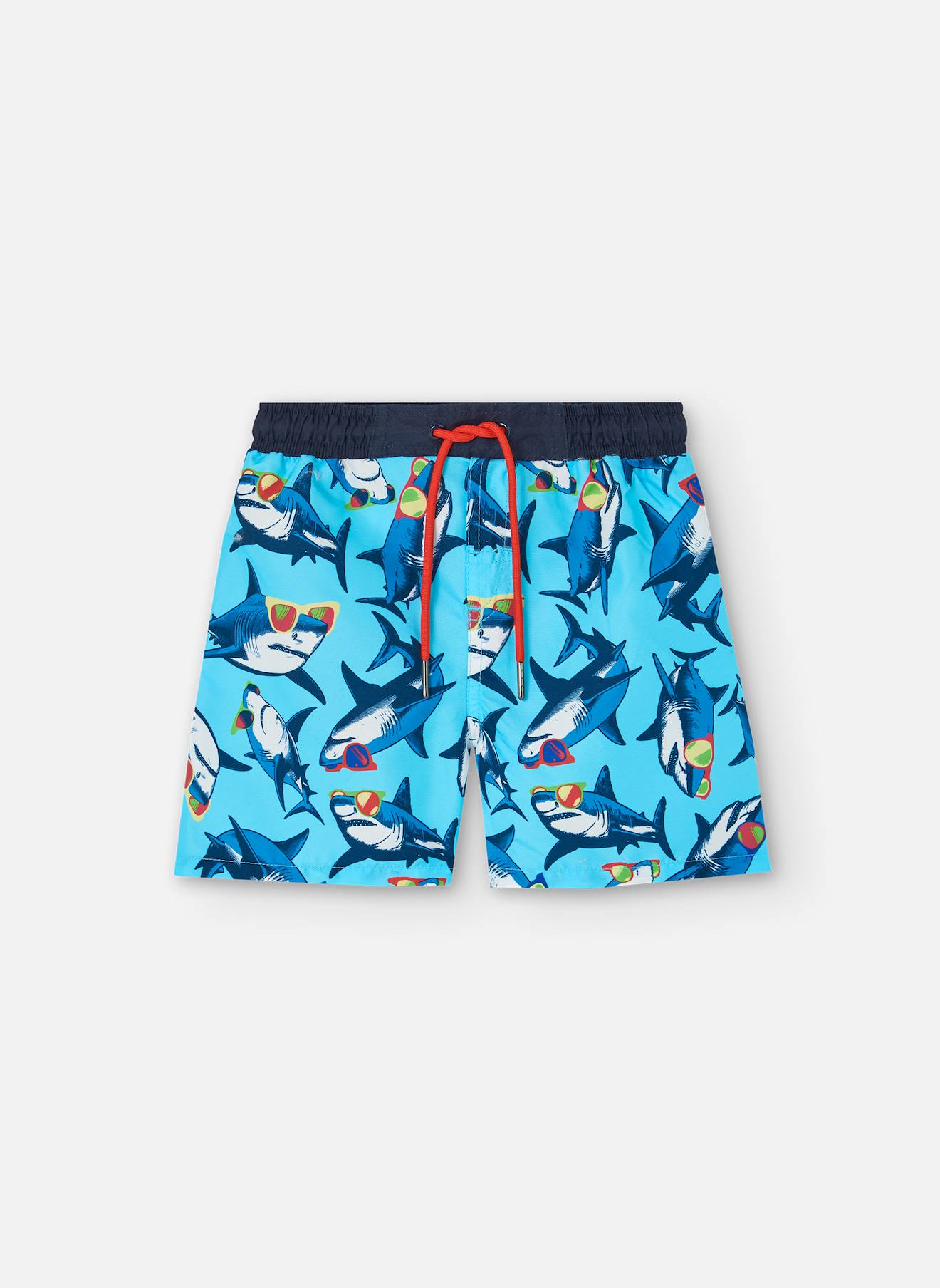 Maillot De Bain Imprimé Avec Cordon De Réglage Bleu