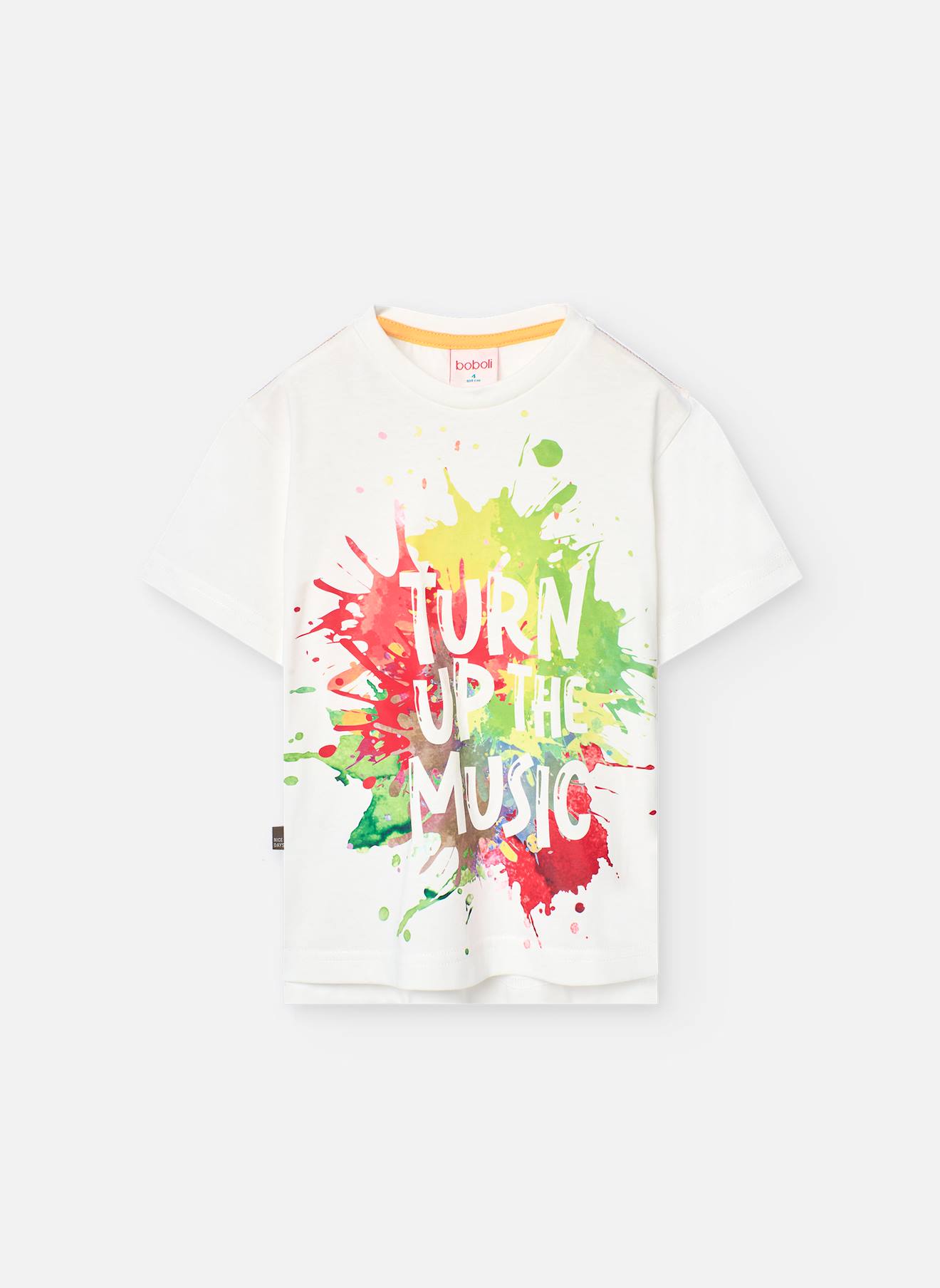 T-shirt En Coton Avec Dessin Frontal Blanc