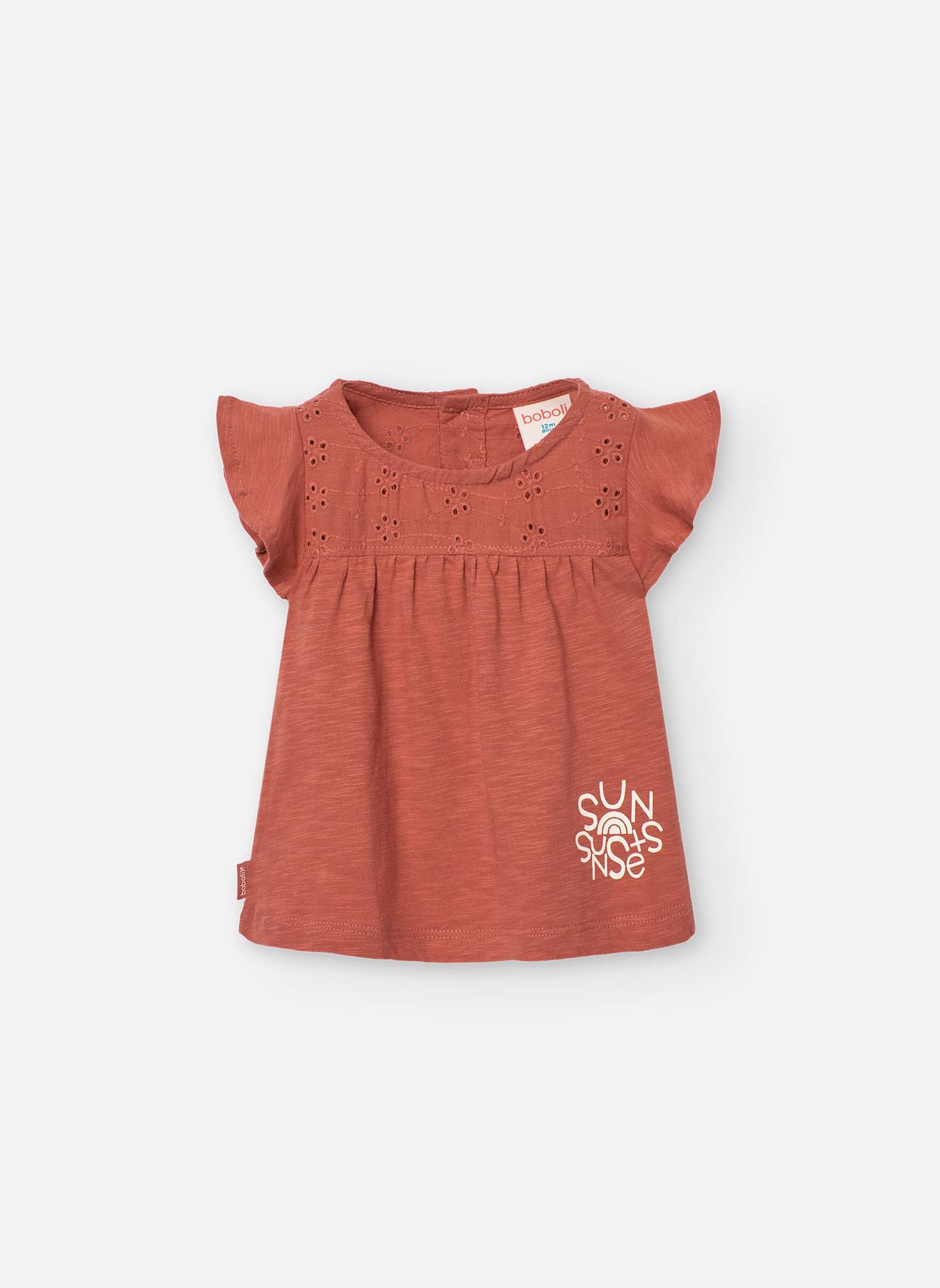 T-shirt Uni En Coton Rouge