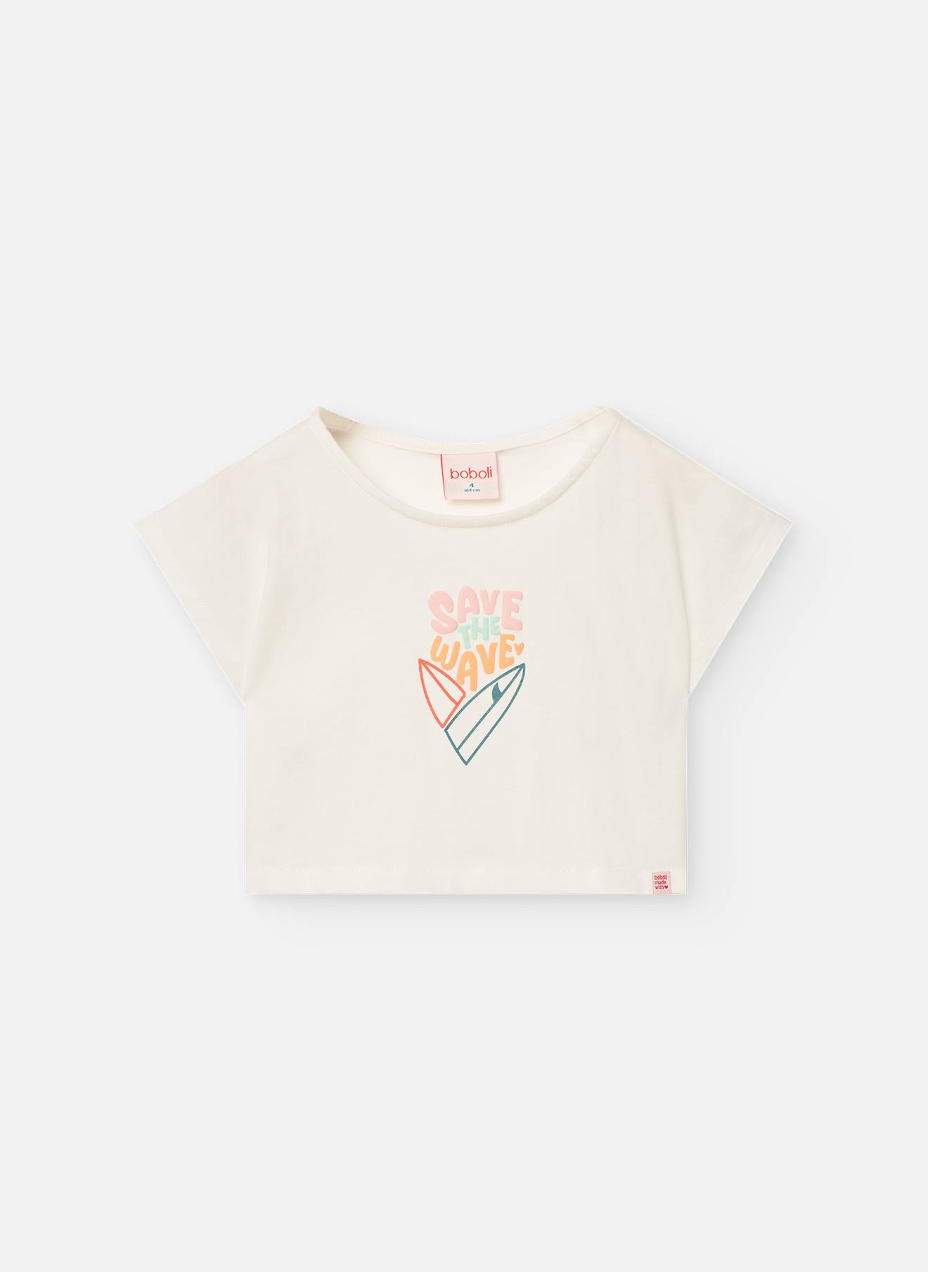 T-shirt En Coton Avec Dessin Frontal Blanc
