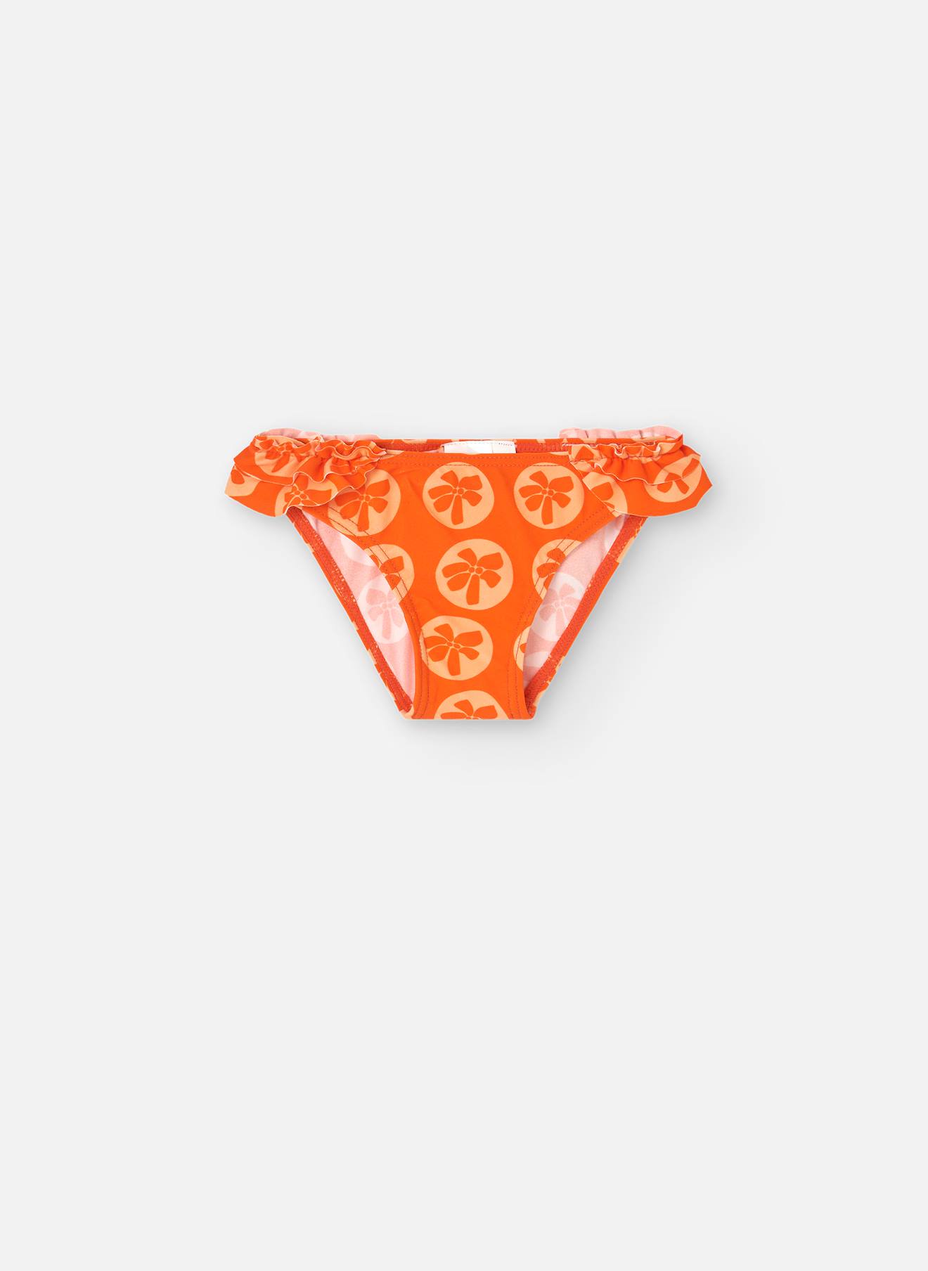 Culotte Imprimée Avec Volants Orange