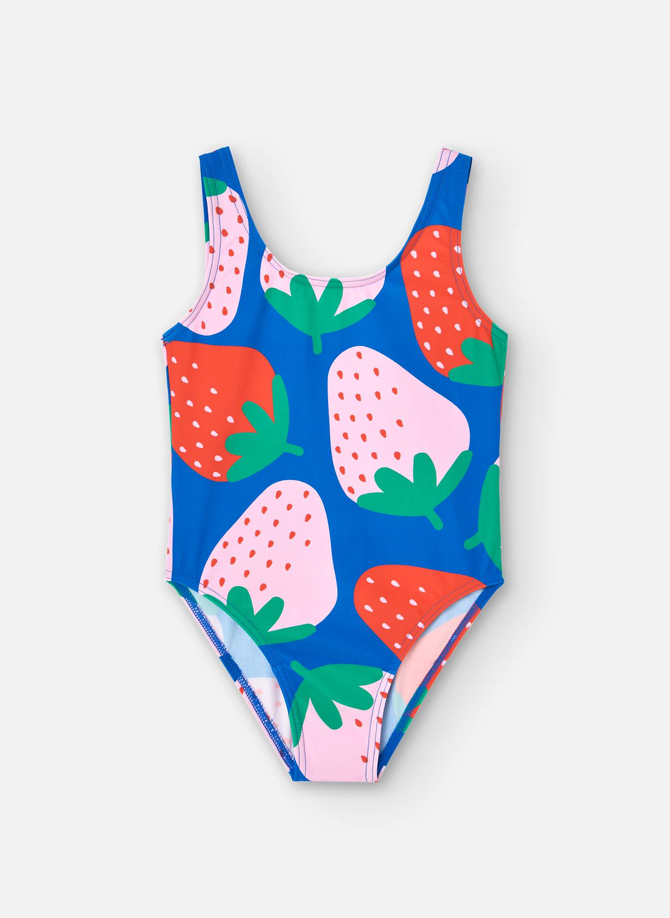 Maillot De Bain Avec Imprimé Gros Fruits Bleu