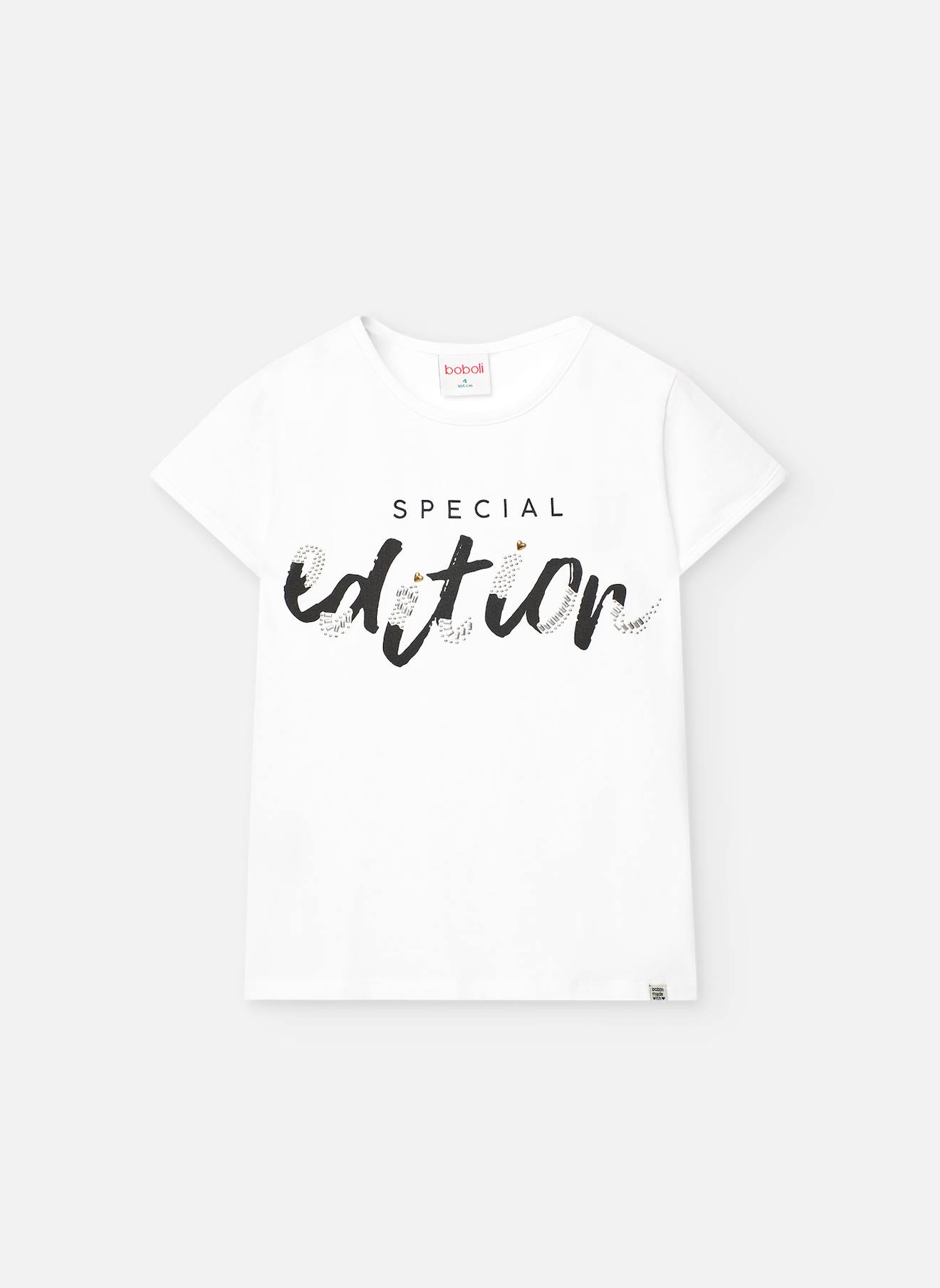 T-shirt À Manches Courtes Avec Col Rond Blanc