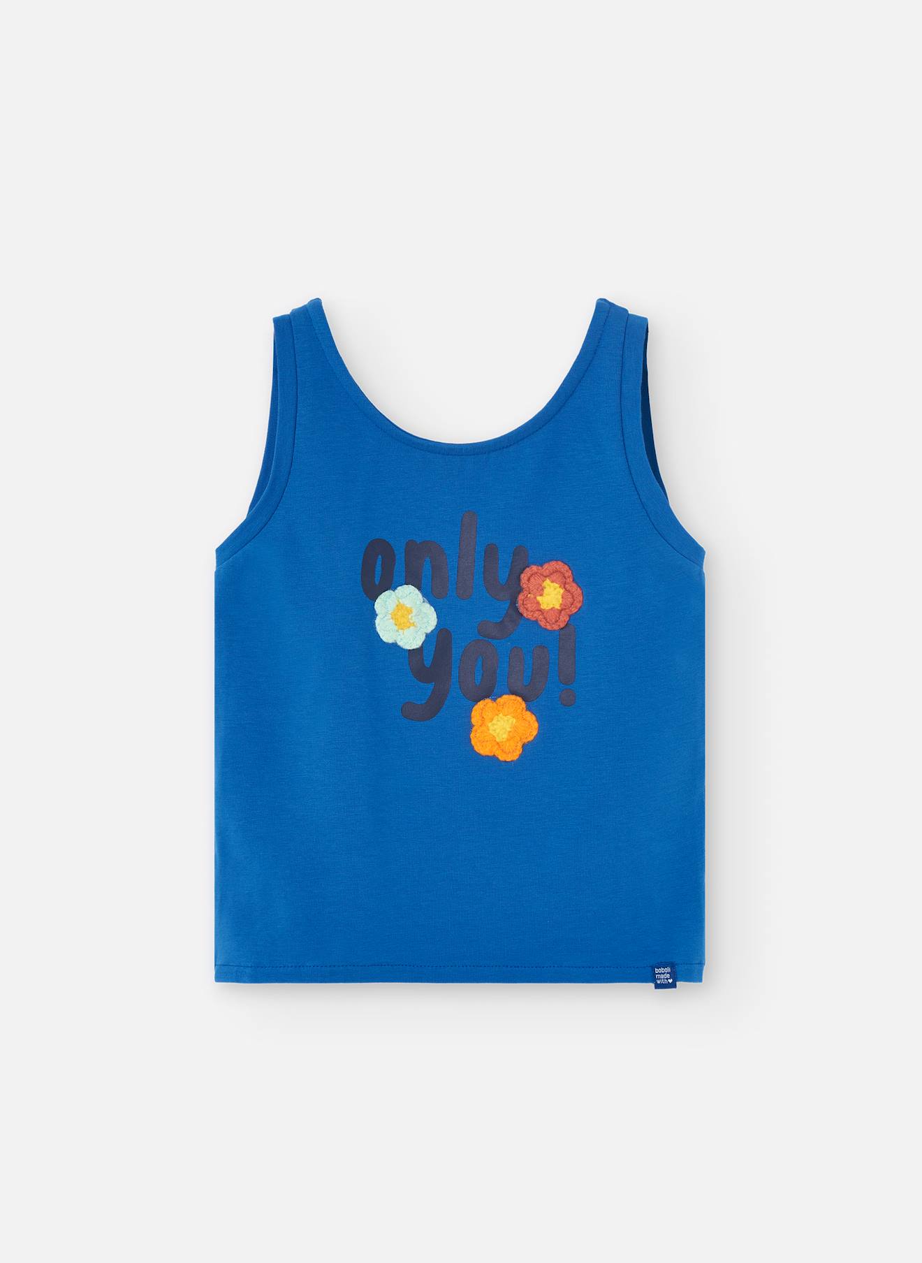 T-shirt Avec Dessin Frontal Et Dos Échancré Bleu