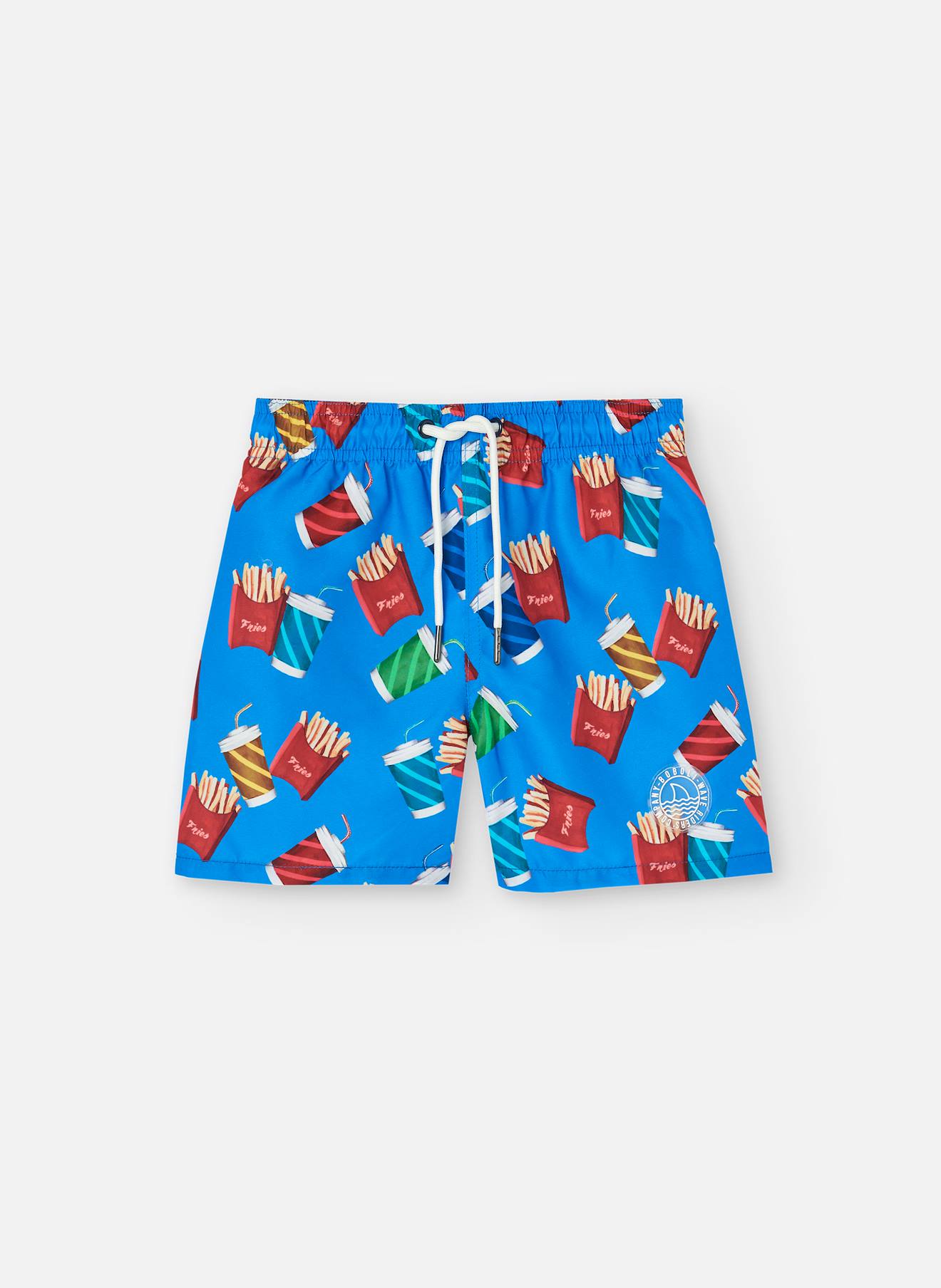 Maillot De Bain Imprimé Avec Cordon De Réglage Bleu