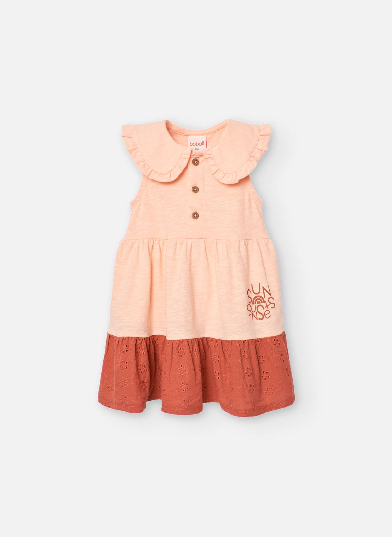 Robe Sans Manches En Coton Orange