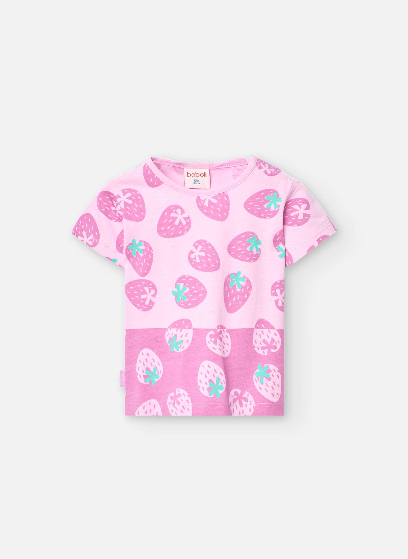 T-shirt Imprimé À Manches Courtes Rose