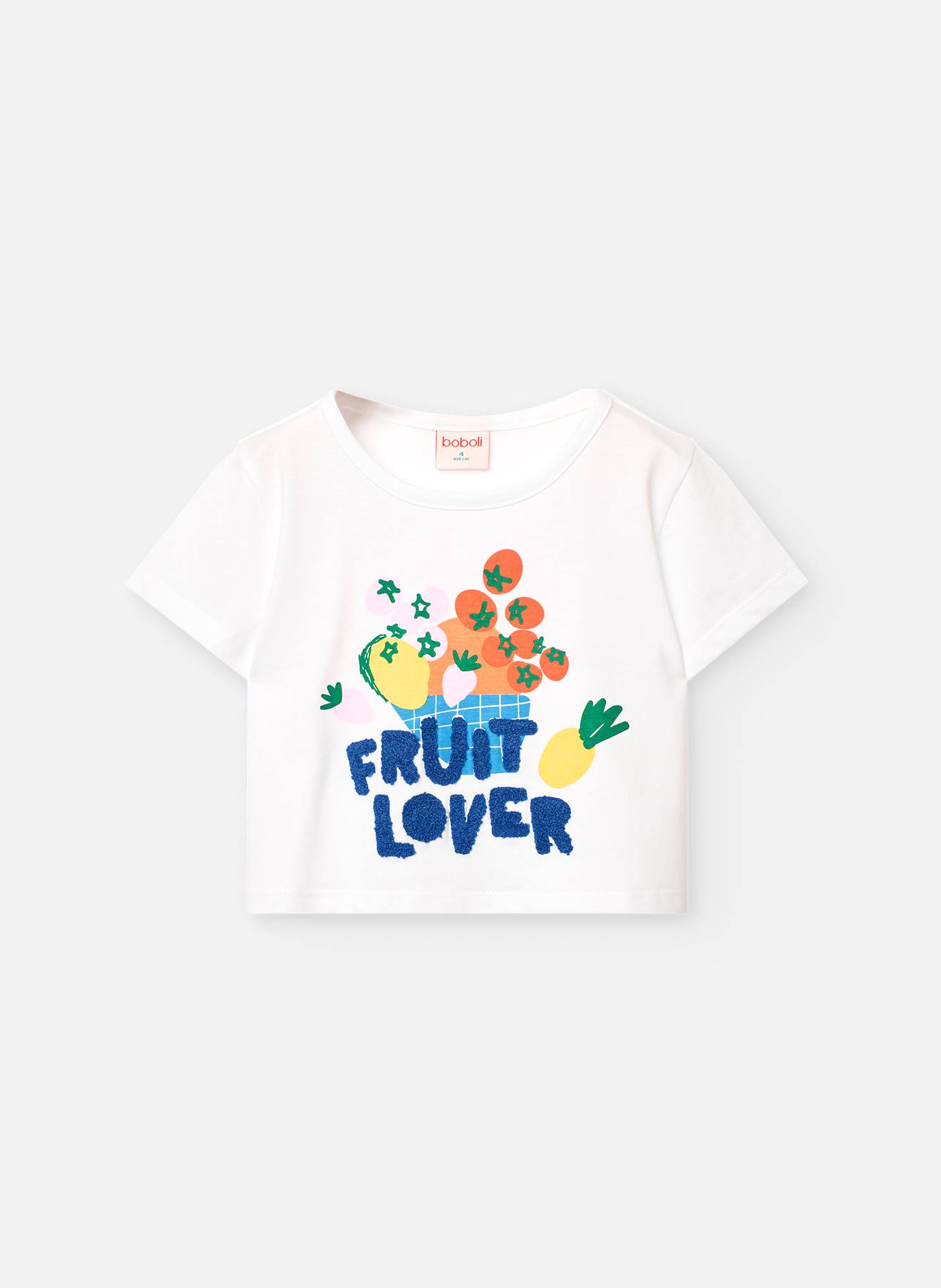 T-shirt À Manches Courtes Avec Col Rond Blanc