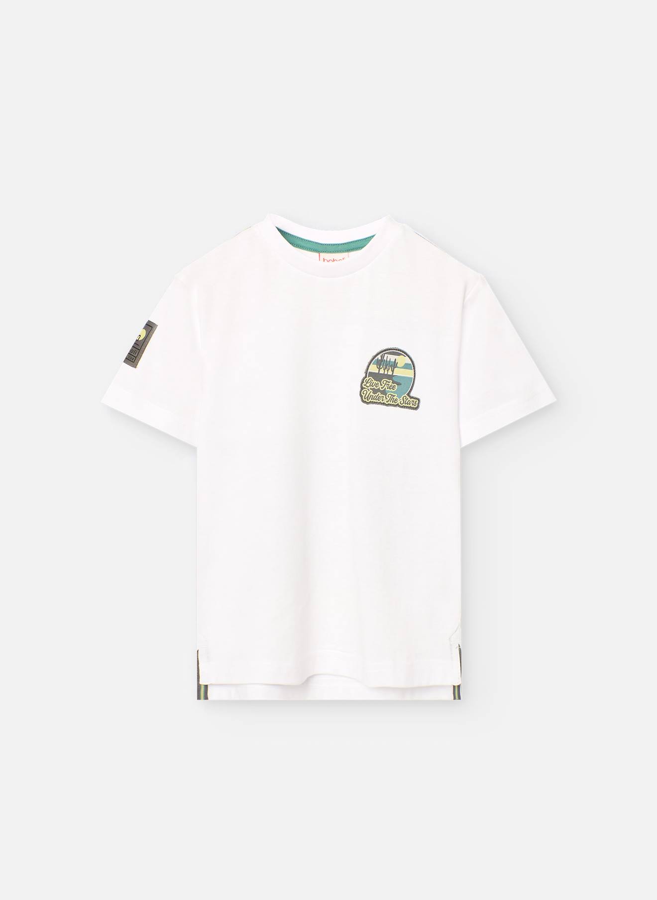 T-shirt En Coton Avec Imprimé Dans Le Dos Blanc