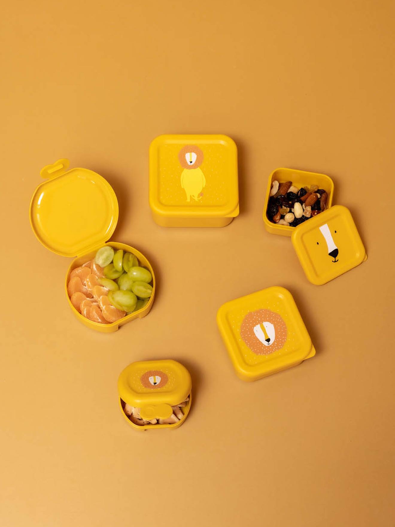 Boite à goûter à clip jaune