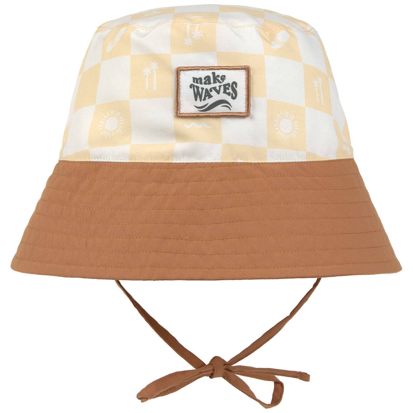 Bob Anti-uv Motifs À Carreaux Vanille Et Écru Vanilla Et Sea Salt (7-18 Mois) Vanille, Écru