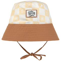 -Bob anti-uv motifs à carreaux vanille et écru vanilla et sea salt (7-18 mois)