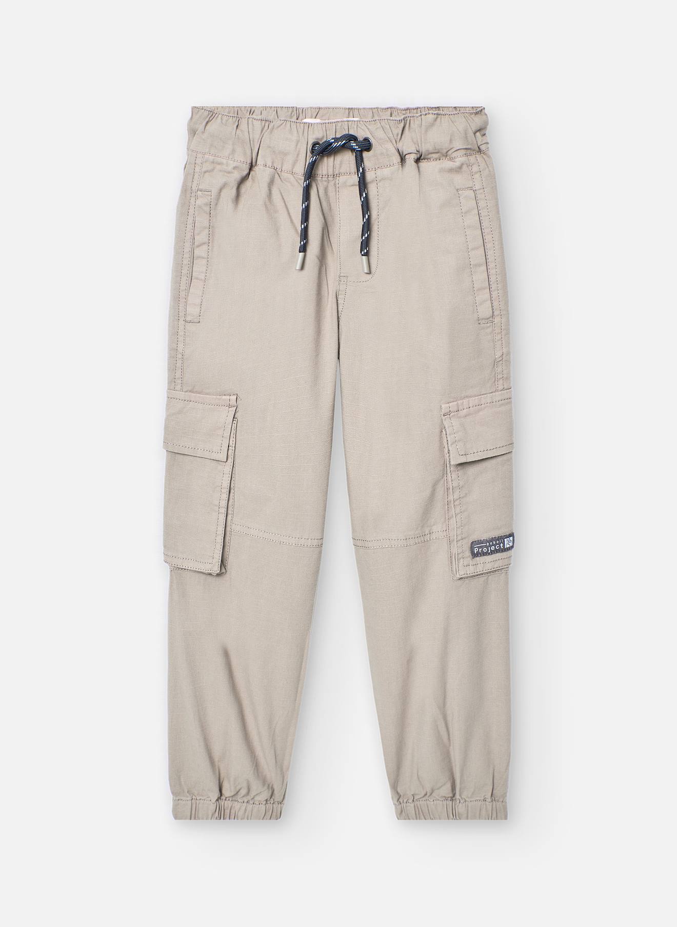 Pantalon Cargo Uni Avec Cordon De Serrage Marron