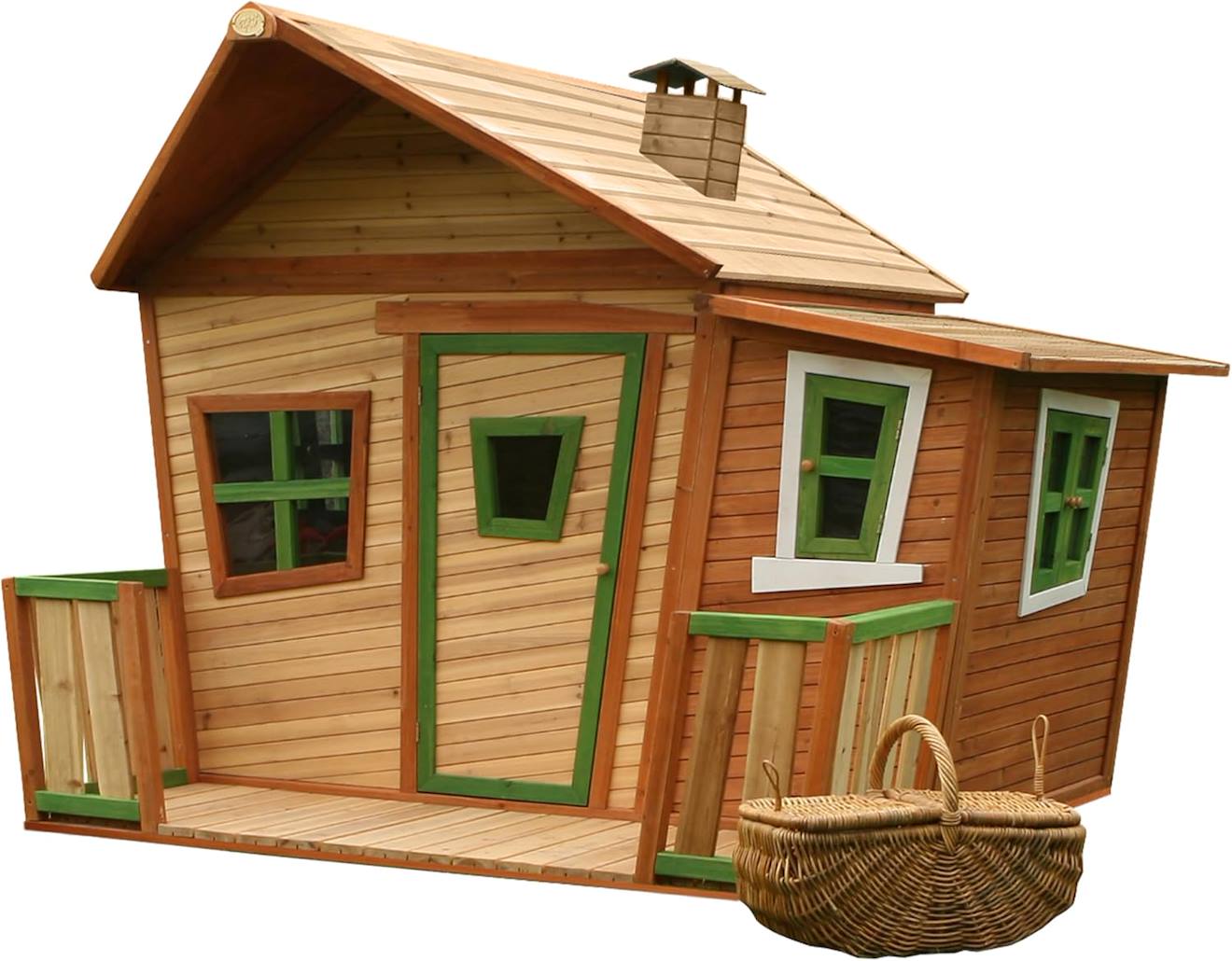 Cabane En Bois Lisa Pour Enfants - 6 Fenêtres, Bois De Cèdre Marron