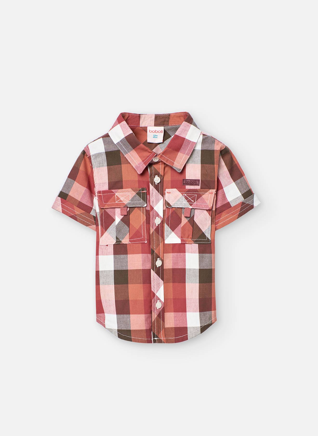 Chemise En Coton Avec Imprimé À Carreaux Rouge