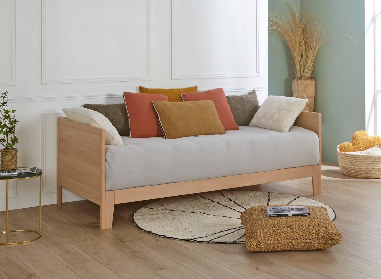 Lit Banquette Extensible Elio Hêtre Massif