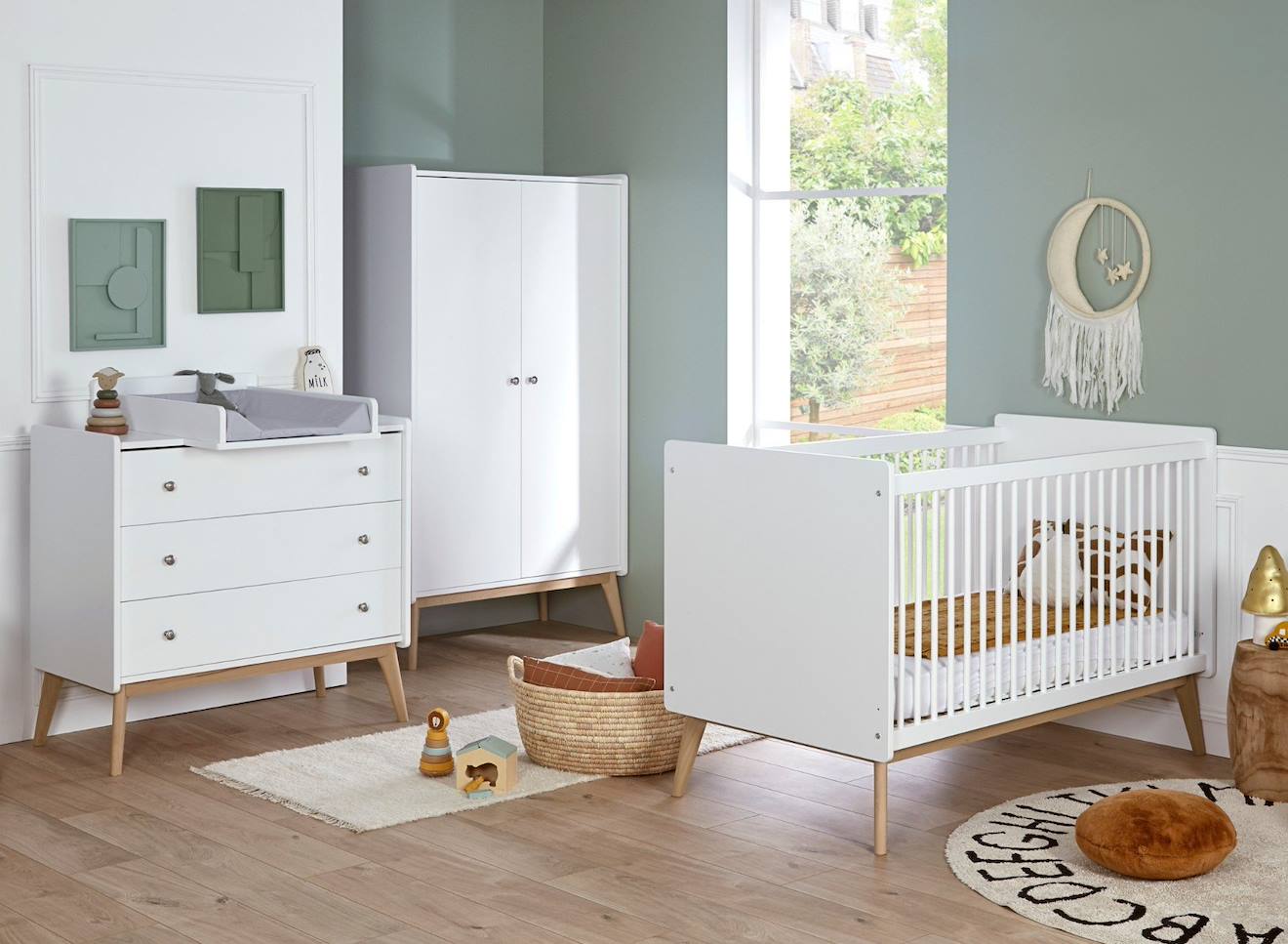 Lit Bébé Évolutif Gaïa Blanc & Chêne (Chambrekids) - Image 2