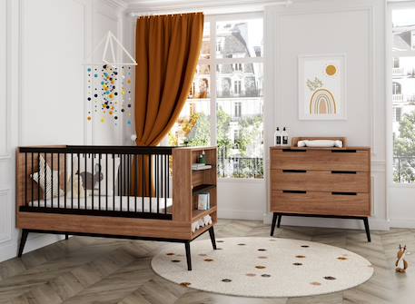 Chambrekids - Chambre Bébé Duo Vintage Octave Noyer
