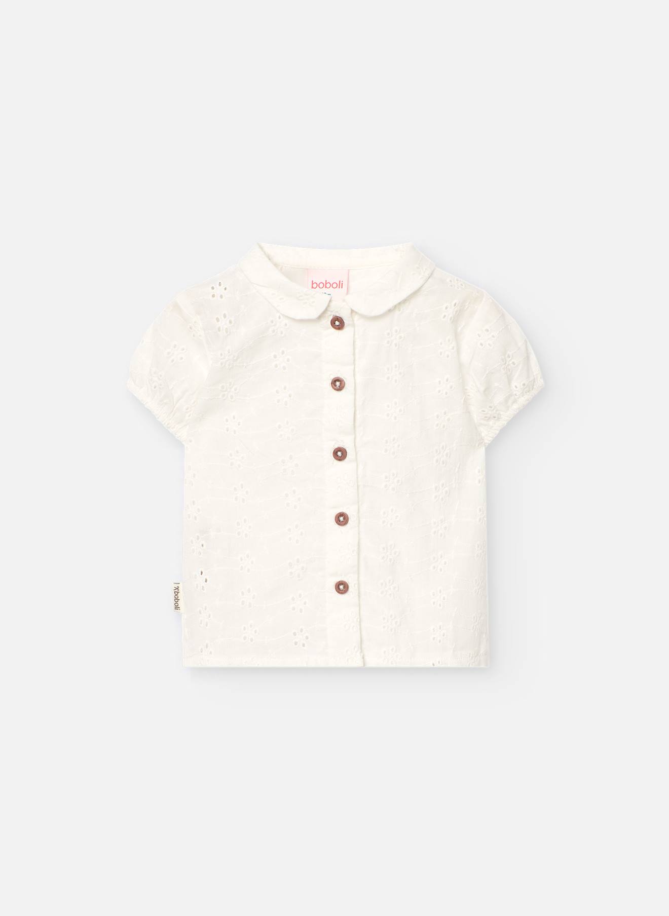 Chemise En Batiste Brodée Blanc