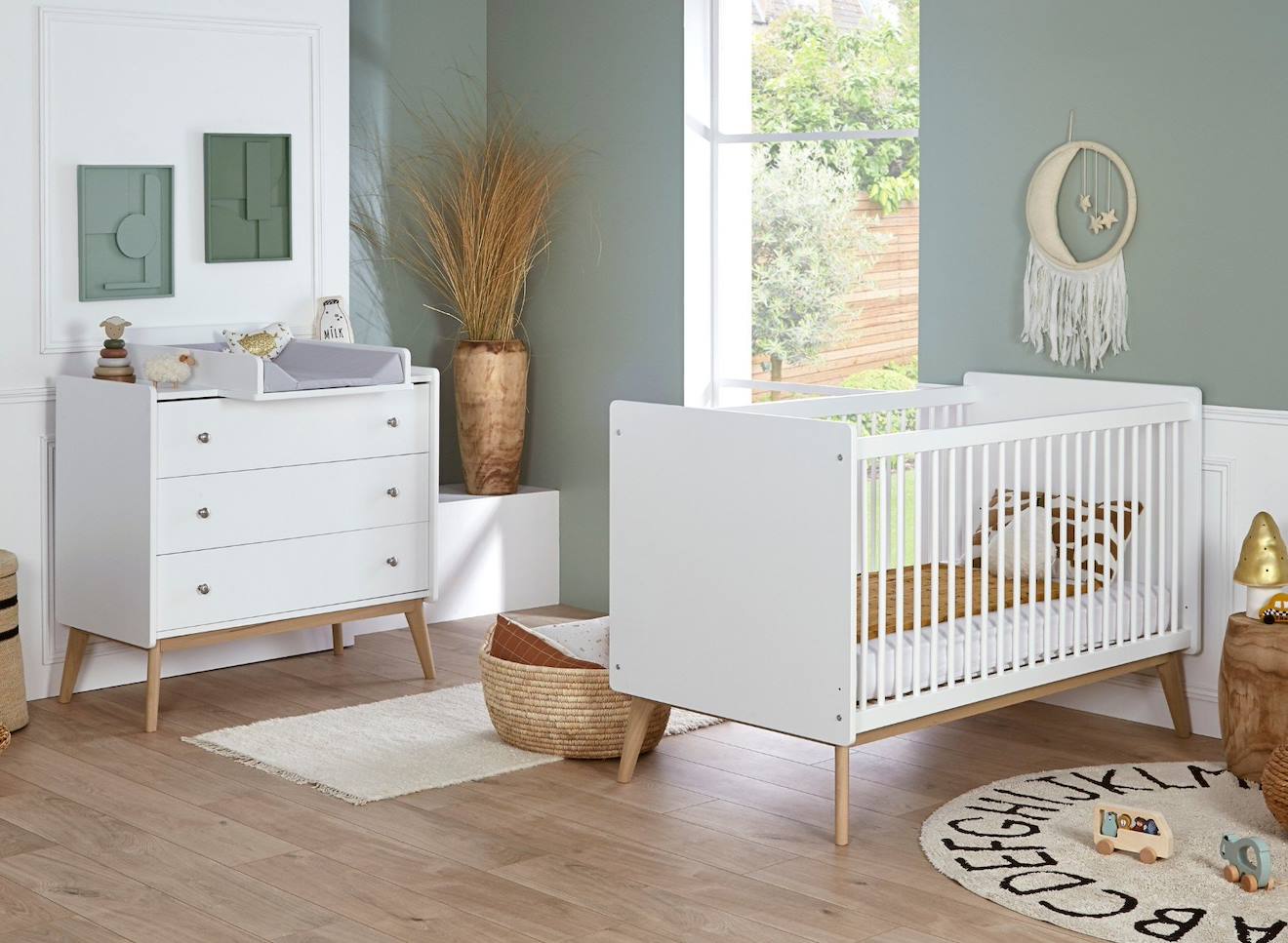 Chambre Bébé Duo Gaïa Blanc / Chêne
