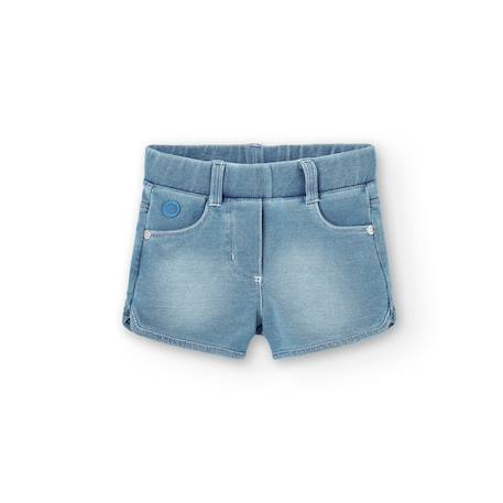 Fille-Short-Short uni avec taille élastique