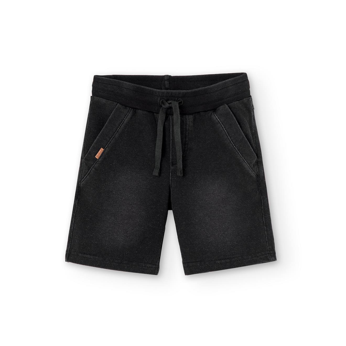 Short Garçon Tricot Avec Cordon De Serrage Noir